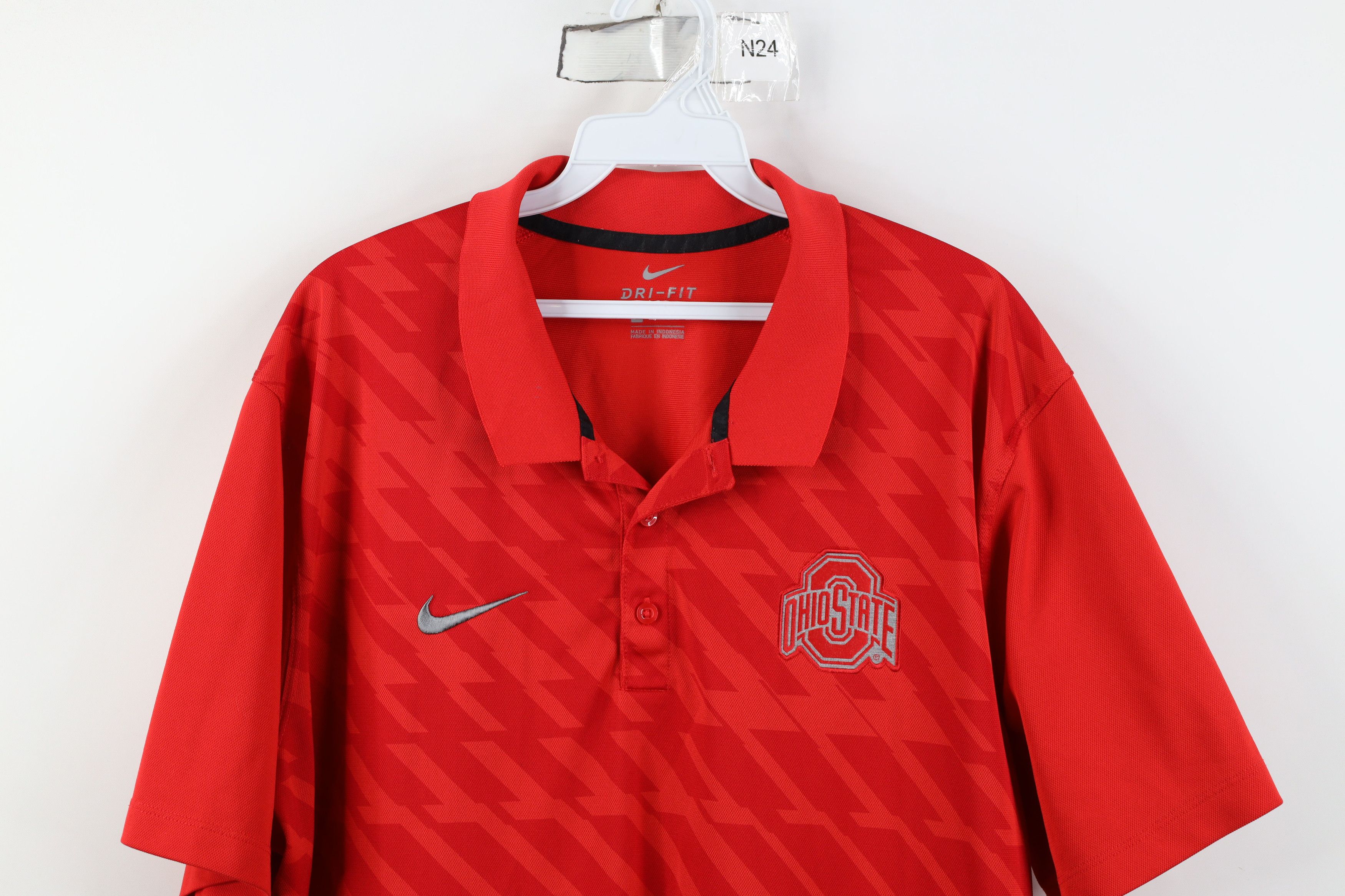 Nike Nike Ohio State University Football Knit Golf Polo Shirt Red Size US XL / EU 56 / 4 - 2 Thumbnail