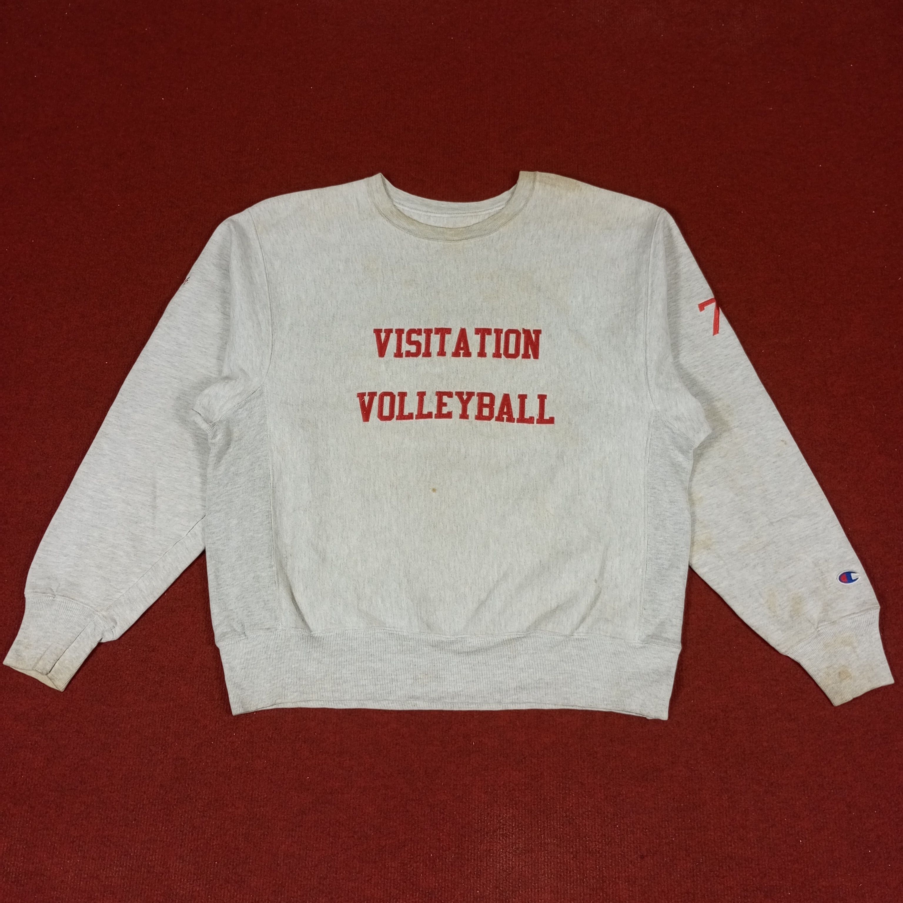 Champion × Vintage Visitation Volleyball Streetwear Champion Sweatshirt Size US L / EU 52-54 / 3 - 1 Thumbnail