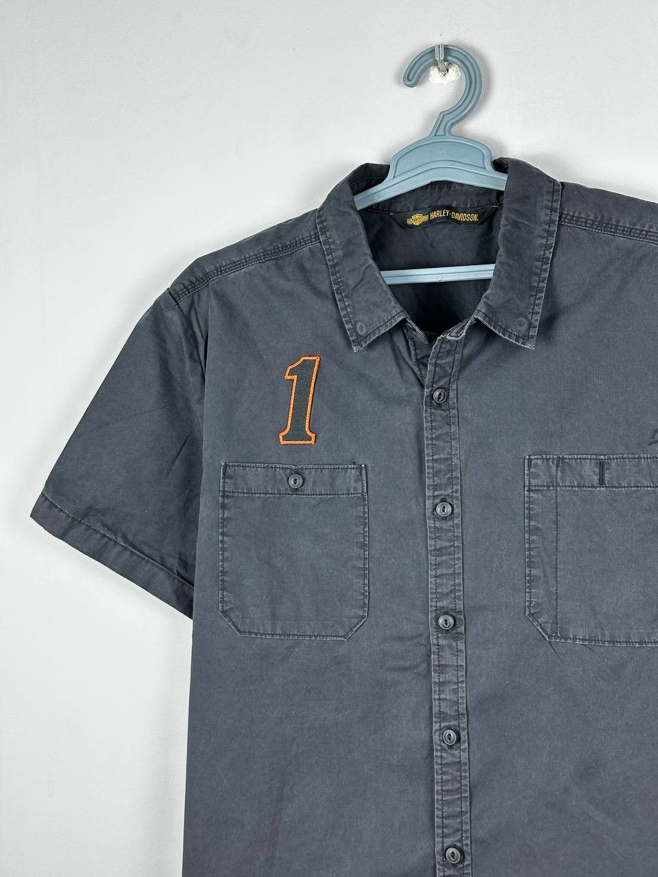Vintage Vintage Y2K Harley Davidson Shirt Button Up Big Logo Back Size US XL / EU 56 / 4 - 4 Thumbnail