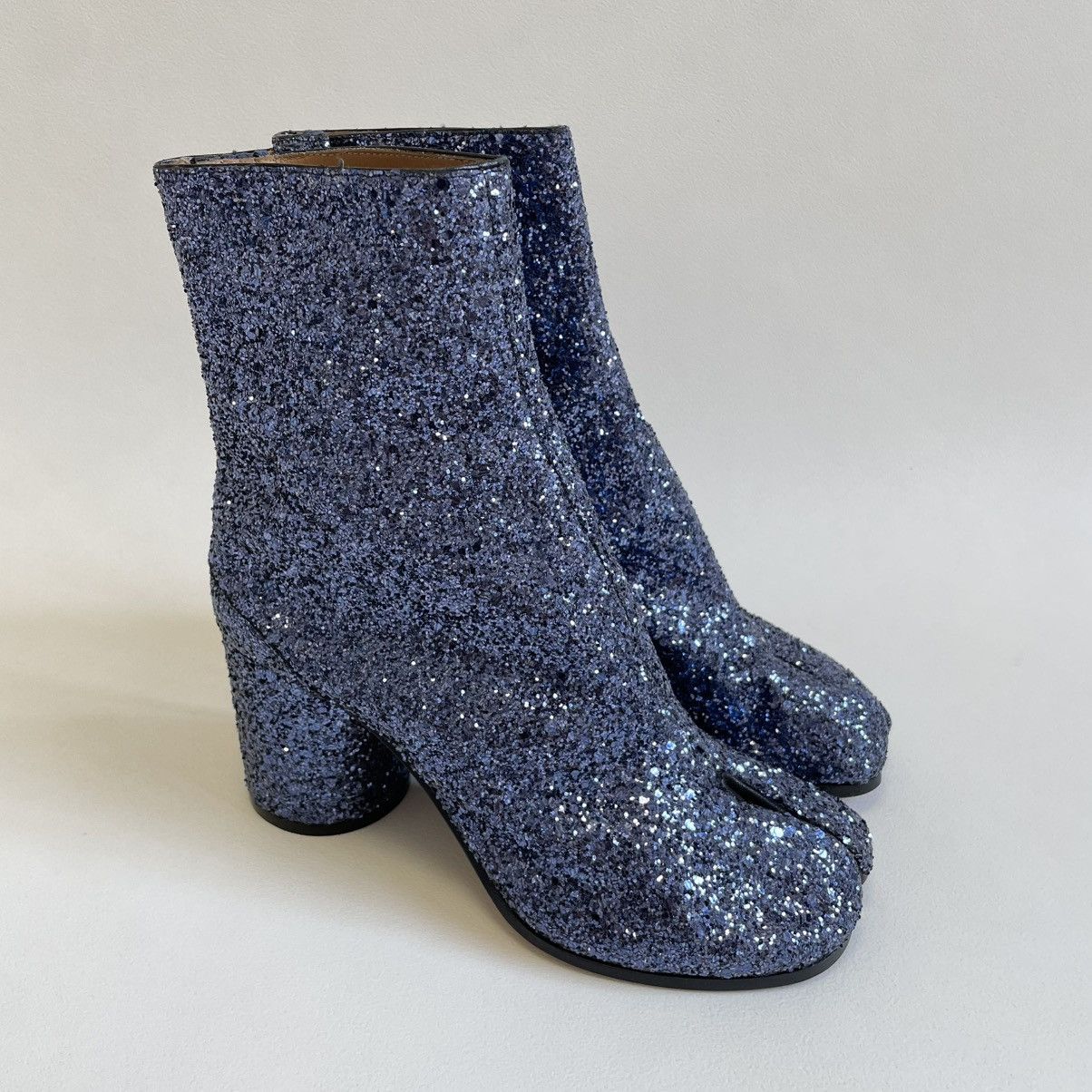 Maison Margiela Metallic Blue Glitter Tabi Boots Size US 6 / IT 36 - 5 Thumbnail