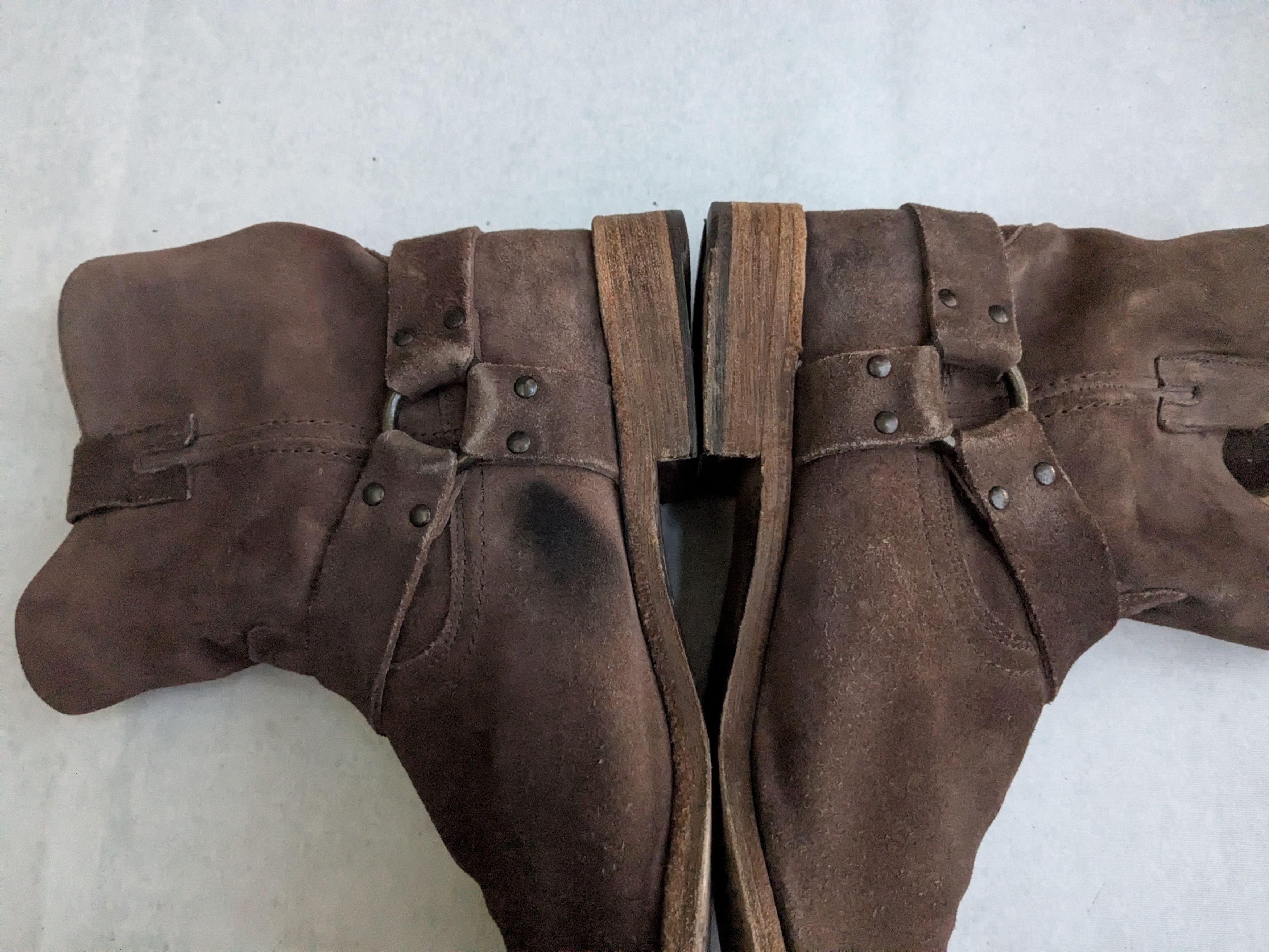 Frye Frye Harness Boots Brown 13 D Suede Leather Buckle Size US 13 / EU 46 - 10 Thumbnail
