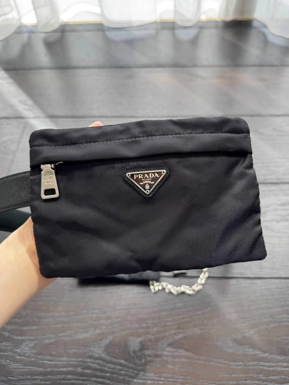 Prada Prada leather belt with 2 nylon pouches Size 40 - 7 Thumbnail