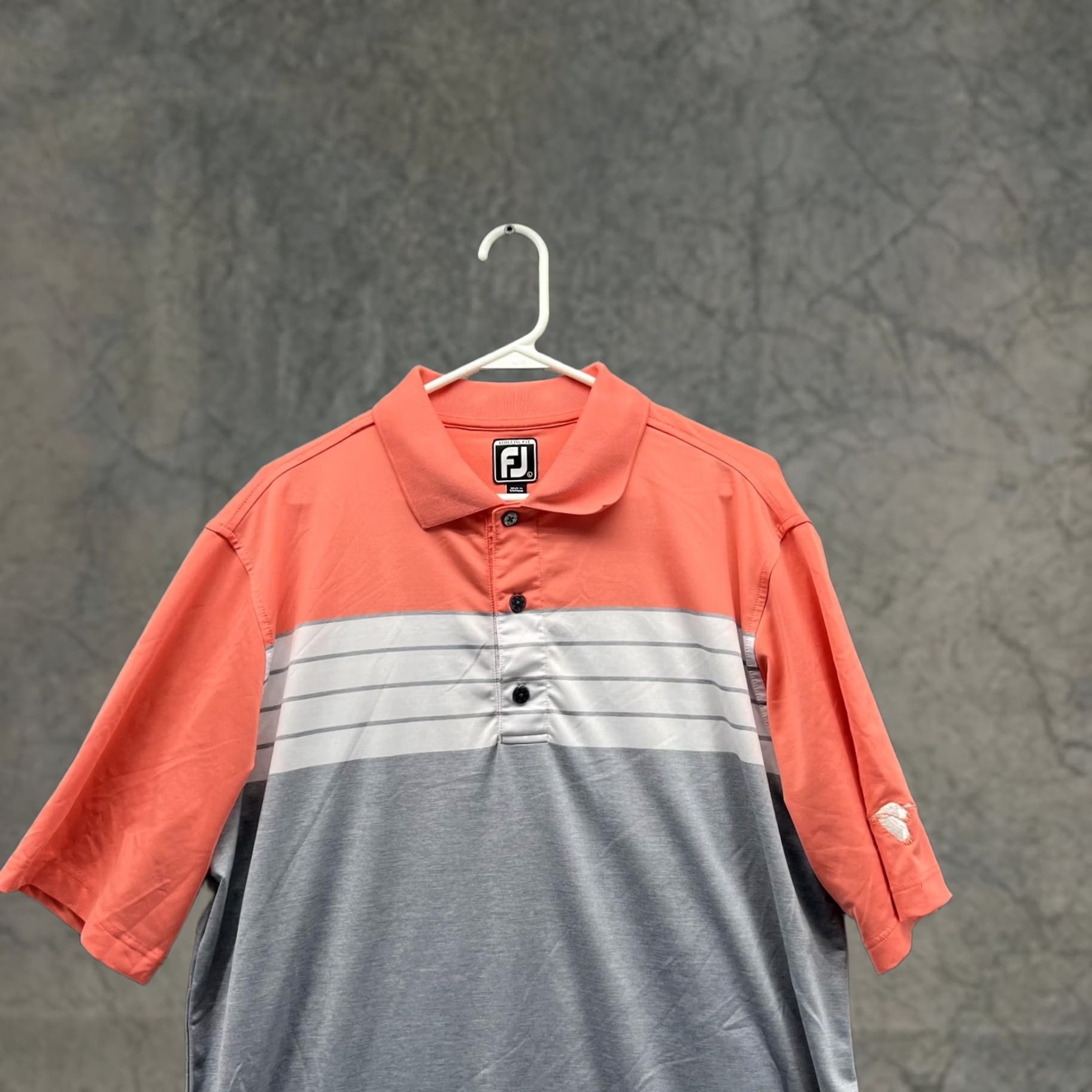 Footjoy FootJoy Polo Shirt Men Large Gray Athletic Polyester Spandex Golf Club Shirt Size US L / EU 52-54 / 3 - 1 Thumbnail