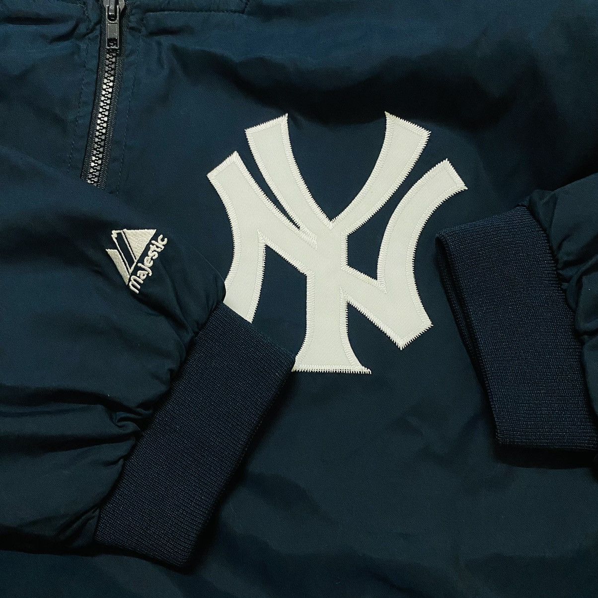Majestic Vintage newyork yankees MLB lighjacket half zipper Size US XXL / EU 58 / 5 - 6 Thumbnail