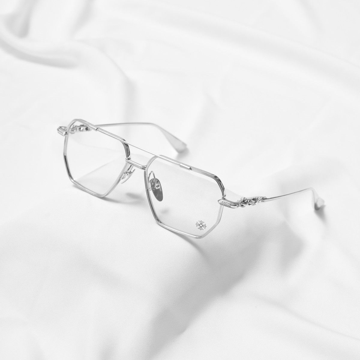 Chrome Hearts CHROME HEARTS PHUNK BRUSHED SILVER GLASSES Size ONE SIZE - 1 Thumbnail