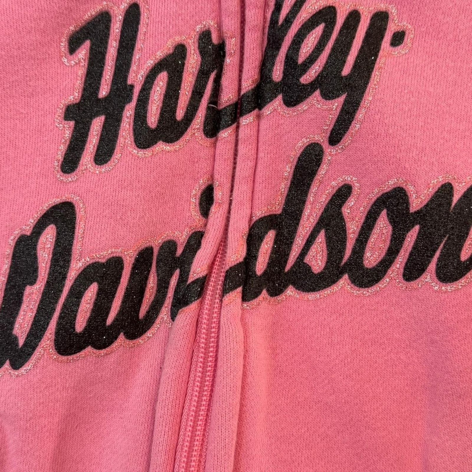 Harley Davidson Kids Pink Harley Davidson baby zip up hoodie Size M / US 6-8 / IT 42-44 - 4 Thumbnail