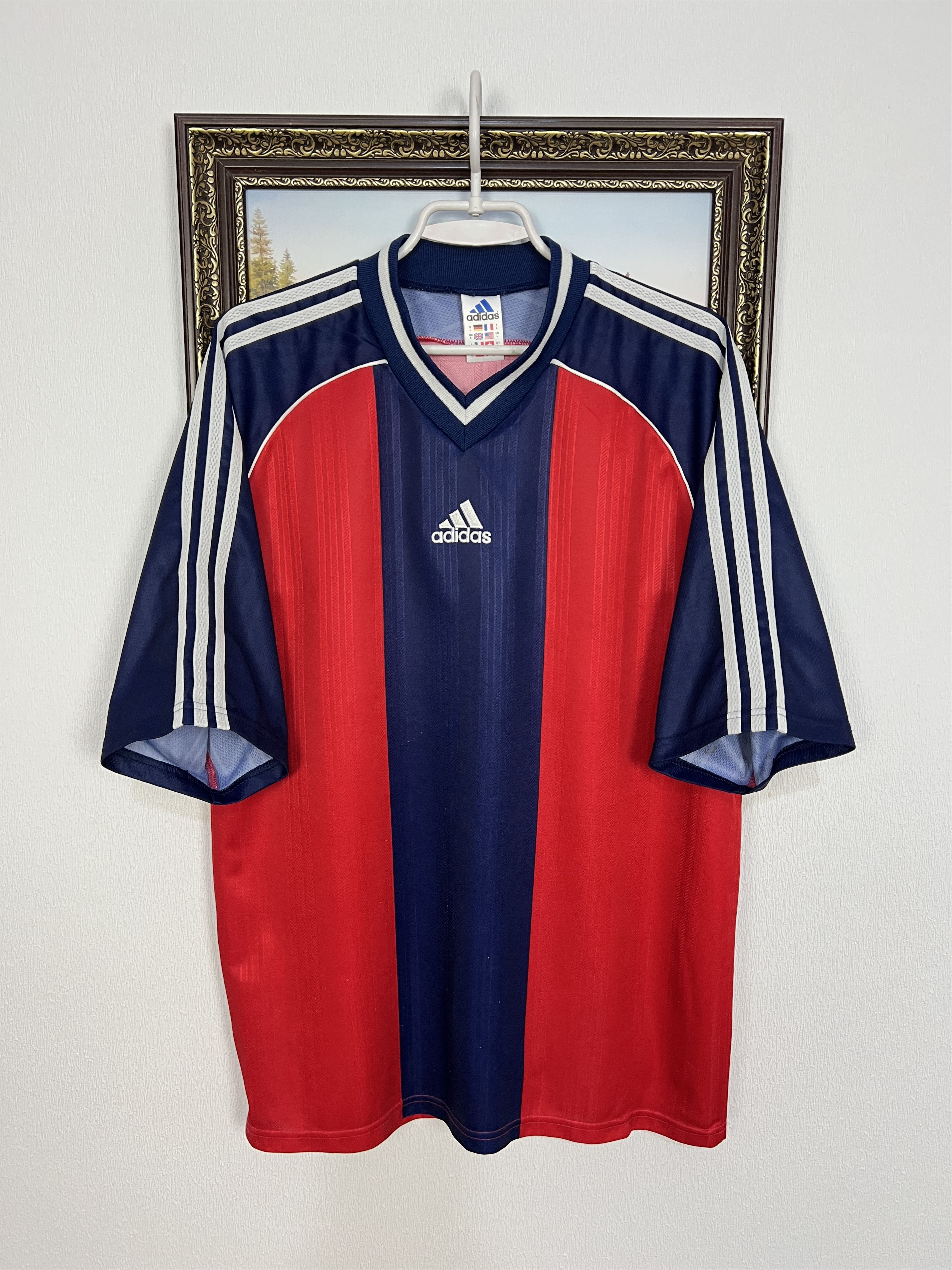 Adidas Vintage 90's Football Template Shirt Soccer Jersey Trikot Size US L / EU 52-54 / 3 - 1 Thumbnail