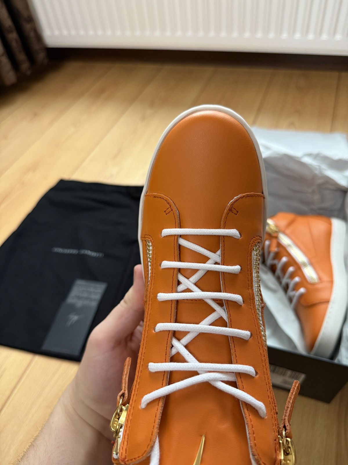 Giuseppe Zanotti Giuseppe Zanotti Brek High Orange Gold Zip BNIB 37 Size US 7 / IT 37 - 5 Thumbnail