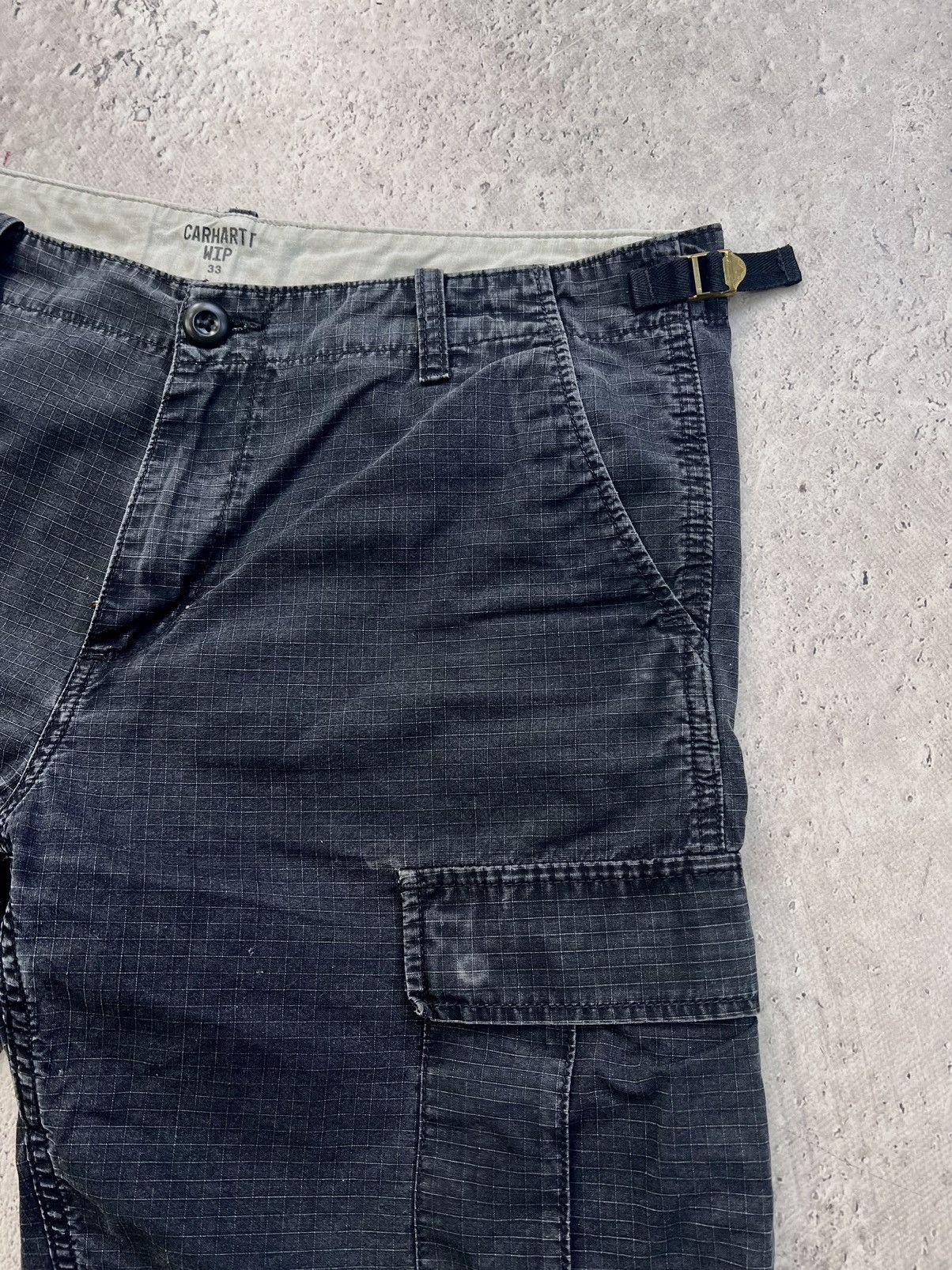 Carhartt Y2K washed cargo regular Carhartt black wash pants shorts Size US 33 - 4 Thumbnail