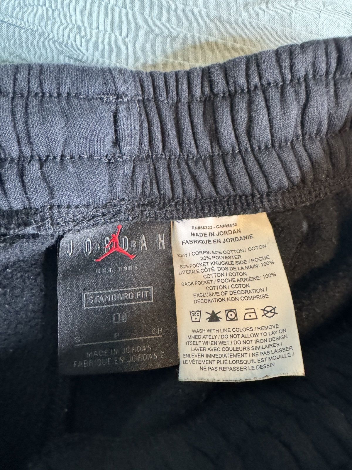 Jordan Brand Air Jordan “Black” Logo Sweatpants Size US 32 / EU 48 - 4 Thumbnail