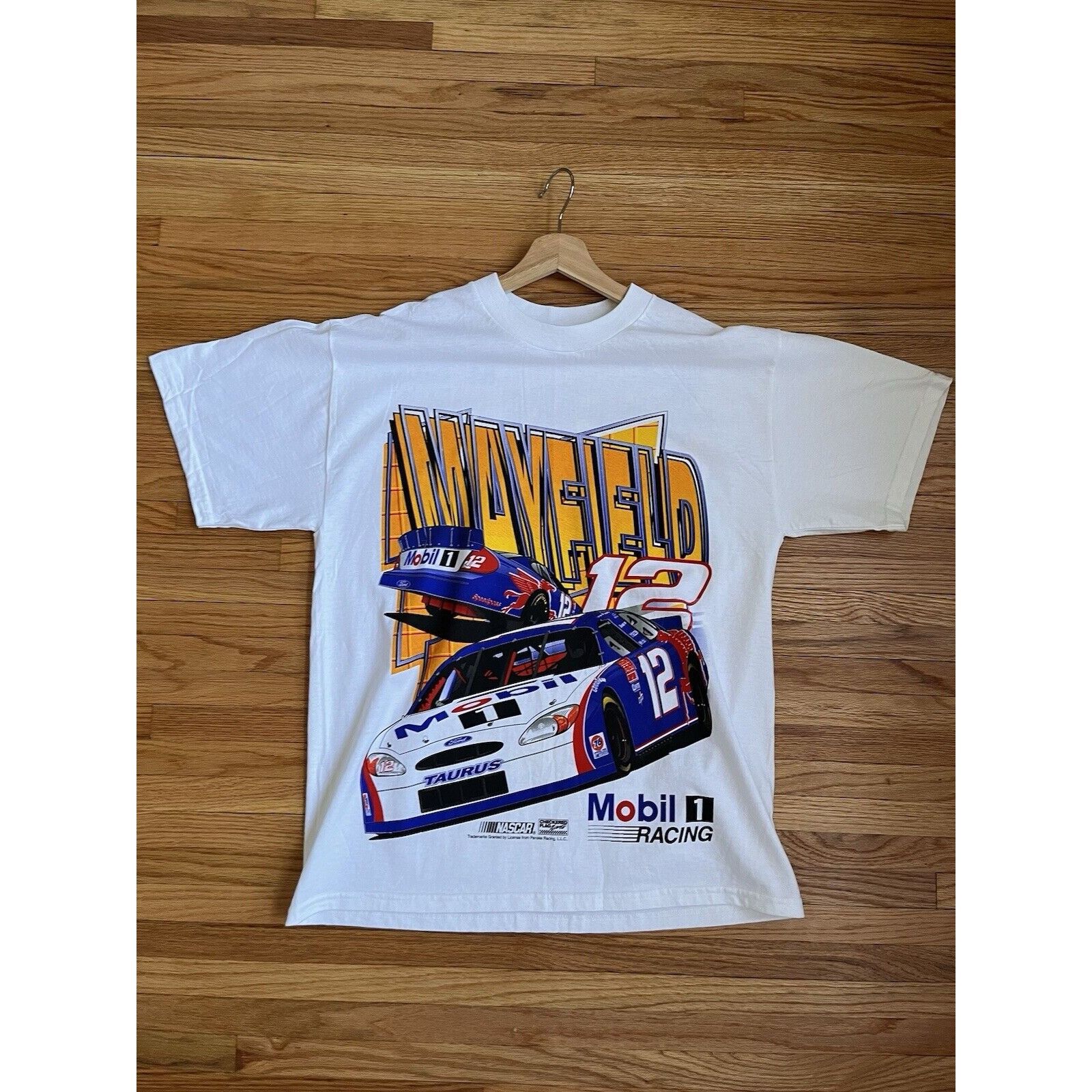 NASCAR VINTAGE NASCAR JEREMY MAYFIELD #12 MOBILE RACING GRAPHIC T L Size US L / EU 52-54 / 3 - 2 Thumbnail