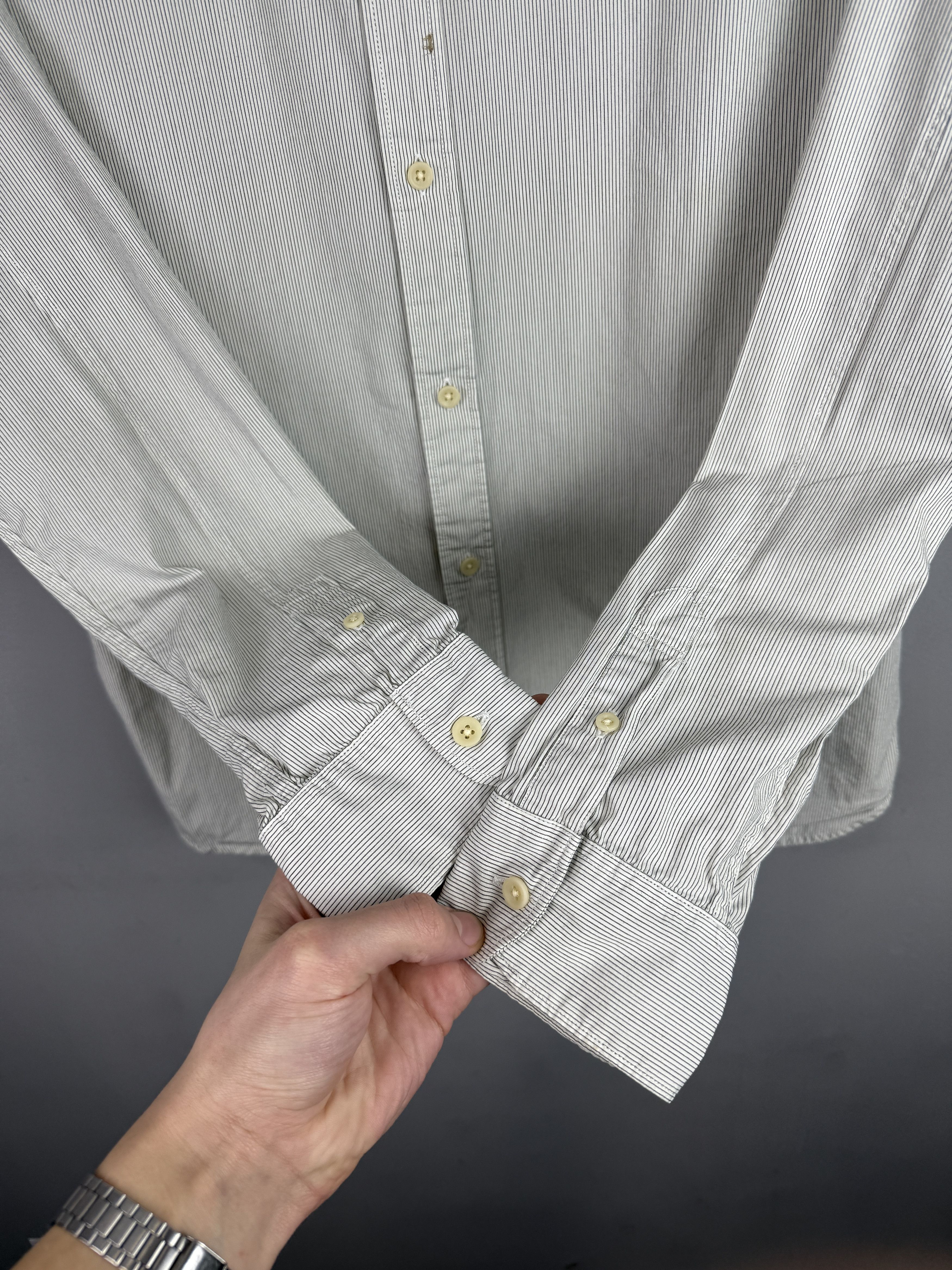 Allsaints × Flannel All Saints Shirt Pin Redondo Long Sleeve Striped Button Size US M / EU 48-50 / 2 - 7 Thumbnail