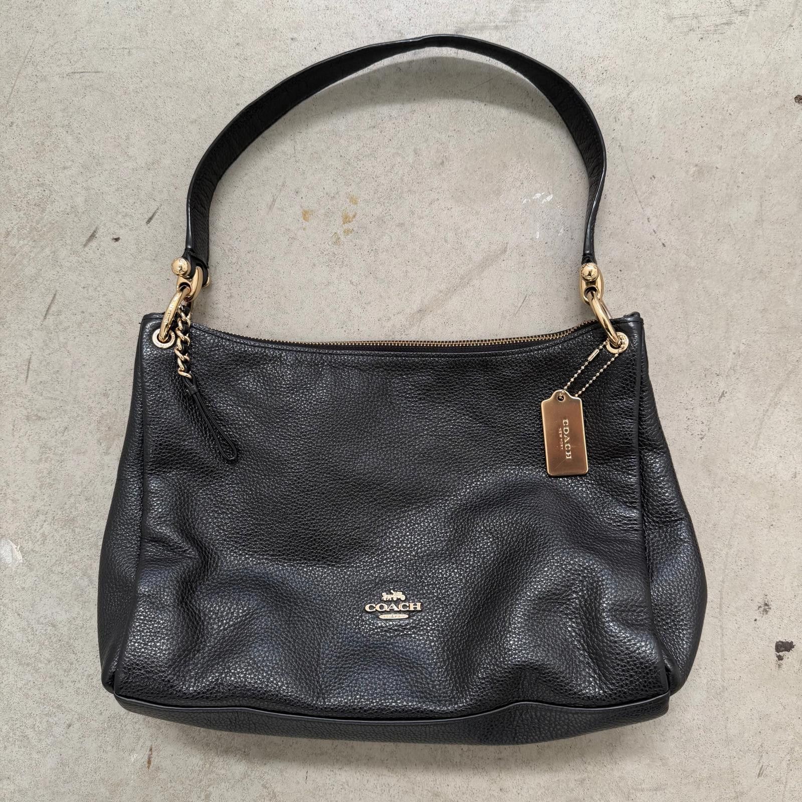 Coach Coach 2Way Mia Pebbled Leather Shoulder Bag Black Size ONE SIZE - 1 Thumbnail