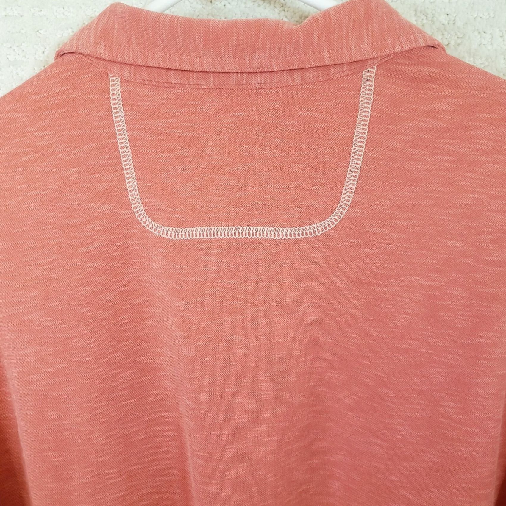 Tommy Bahama Tommy Bahama Logo Polo Shirt Knit Tencel Lycocell Melon Men's L Shirt Polo Casual Beach Logo Short Sleeve Size US L / EU 52-54 / 3 - 6 Thumbnail