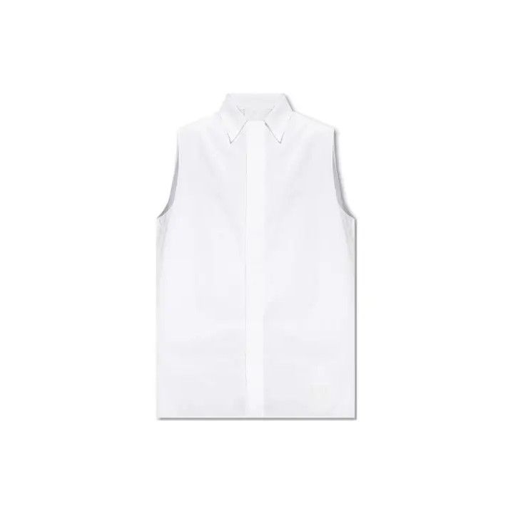 Givenchy Givenchy SS23 Men's Solid Pointed Collar Sleeveless Shirt Size US XXS / EU 40 - 1 Thumbnail