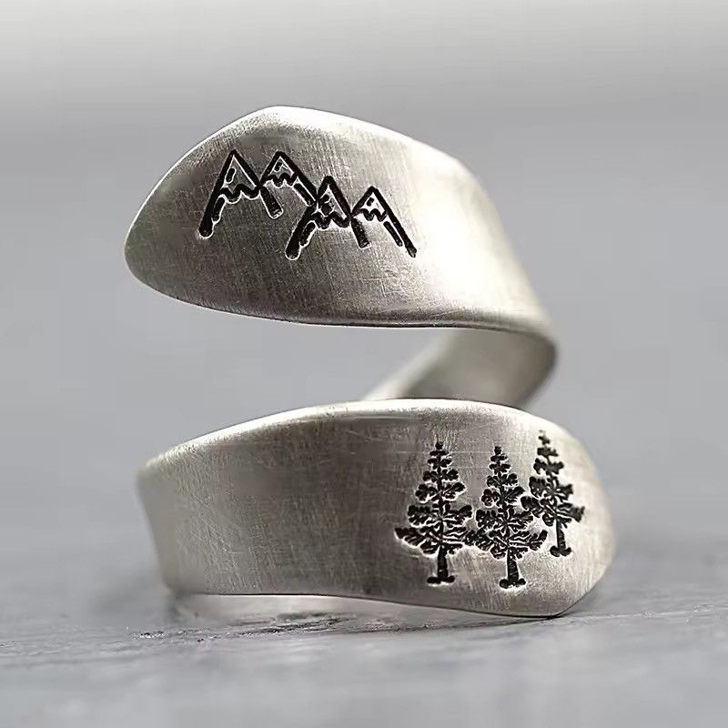 Japanese Brand Silver Mountain Forest Ring Size ONE SIZE - 1 Thumbnail