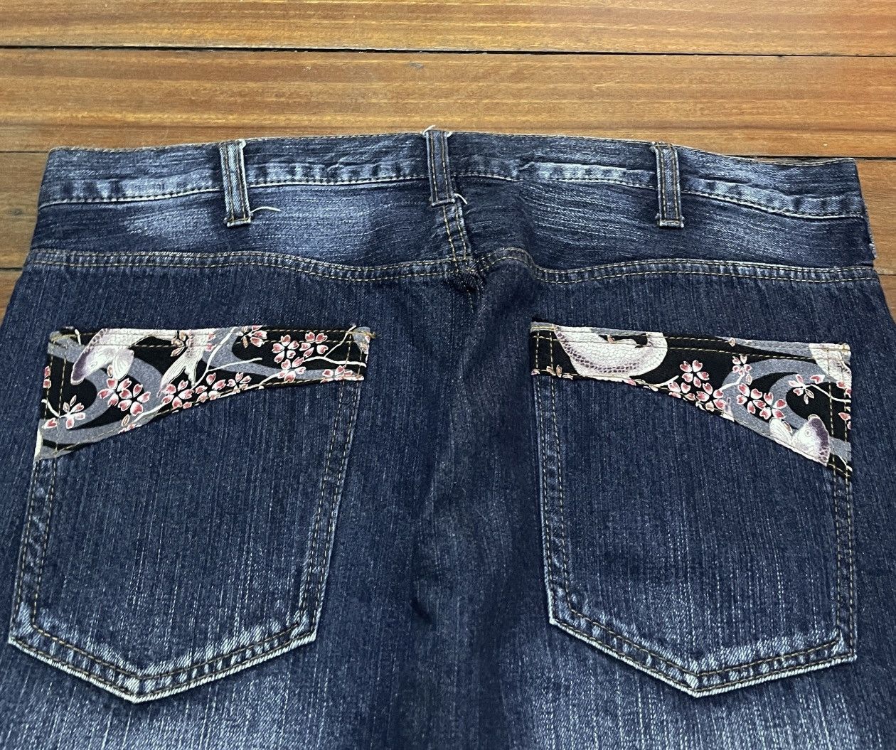 Japanese Brand × Vintage Rare Vintage Japanese Brand Rovertry Sukajan Jeans 1990s Size US 37 - 4 Thumbnail