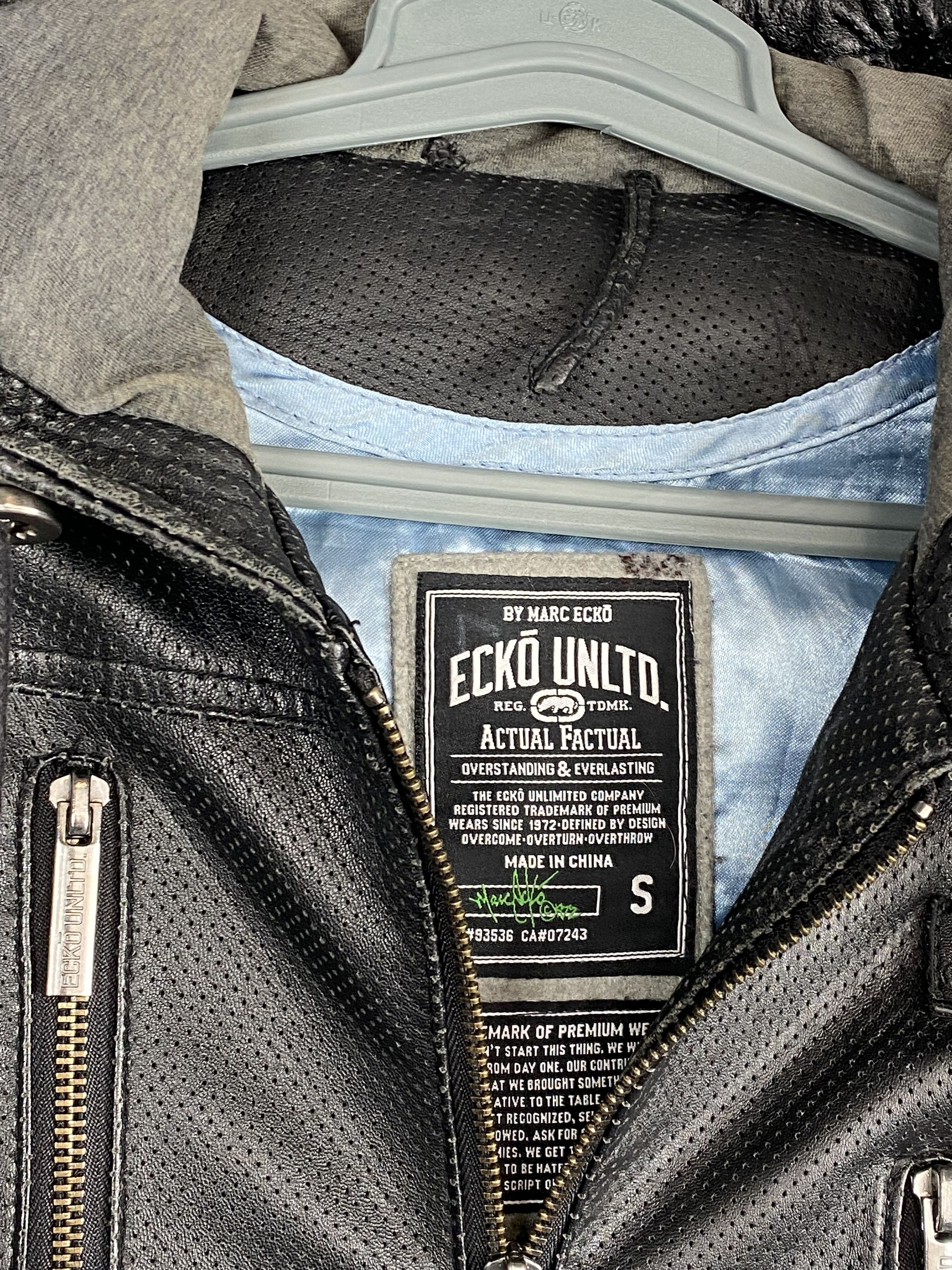 Ecko Unltd. Vintage Ecko Unltd Y2K Leather jacket rap hooded Size US S / EU 44-46 / 1 - 4 Thumbnail
