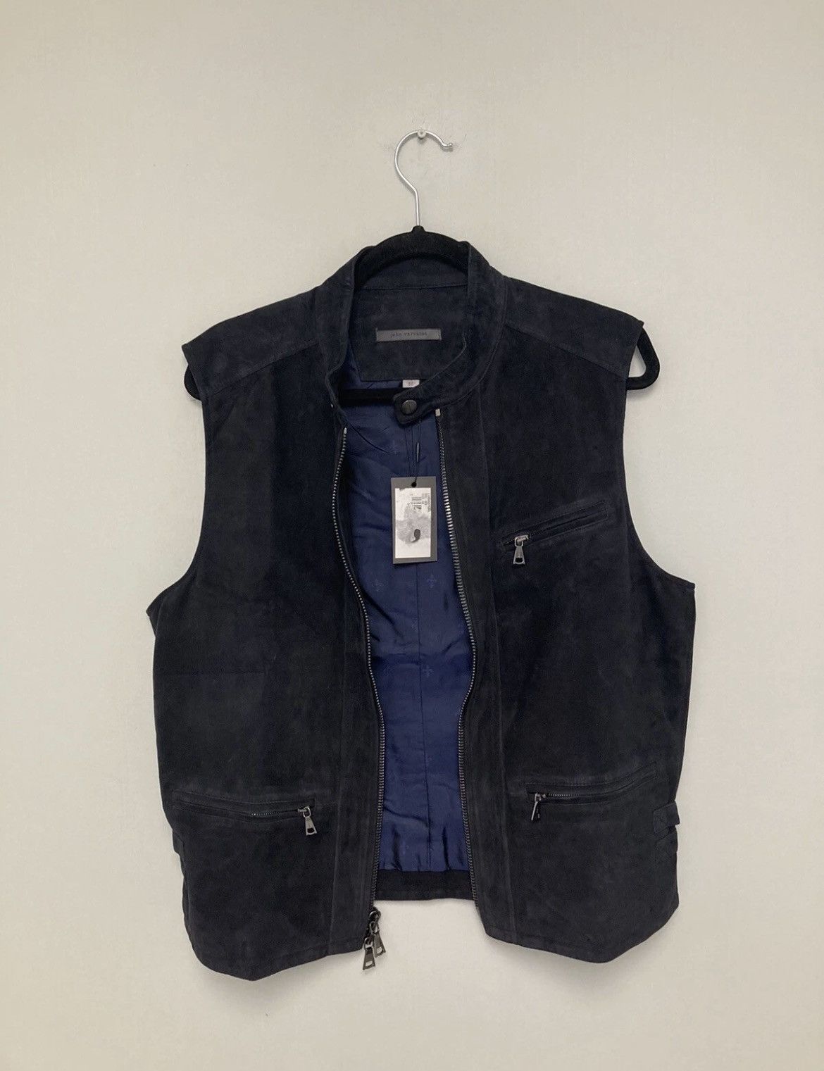John Varvatos Goat suede Biker Moto vest EU 50 usa 40 Size US M / EU 48-50 / 2 - 12 Thumbnail
