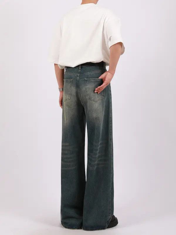Japanese Brand Aki Vintage distressed washed American loose wide-leg jeans Size US 32 / EU 48 - 7 Thumbnail