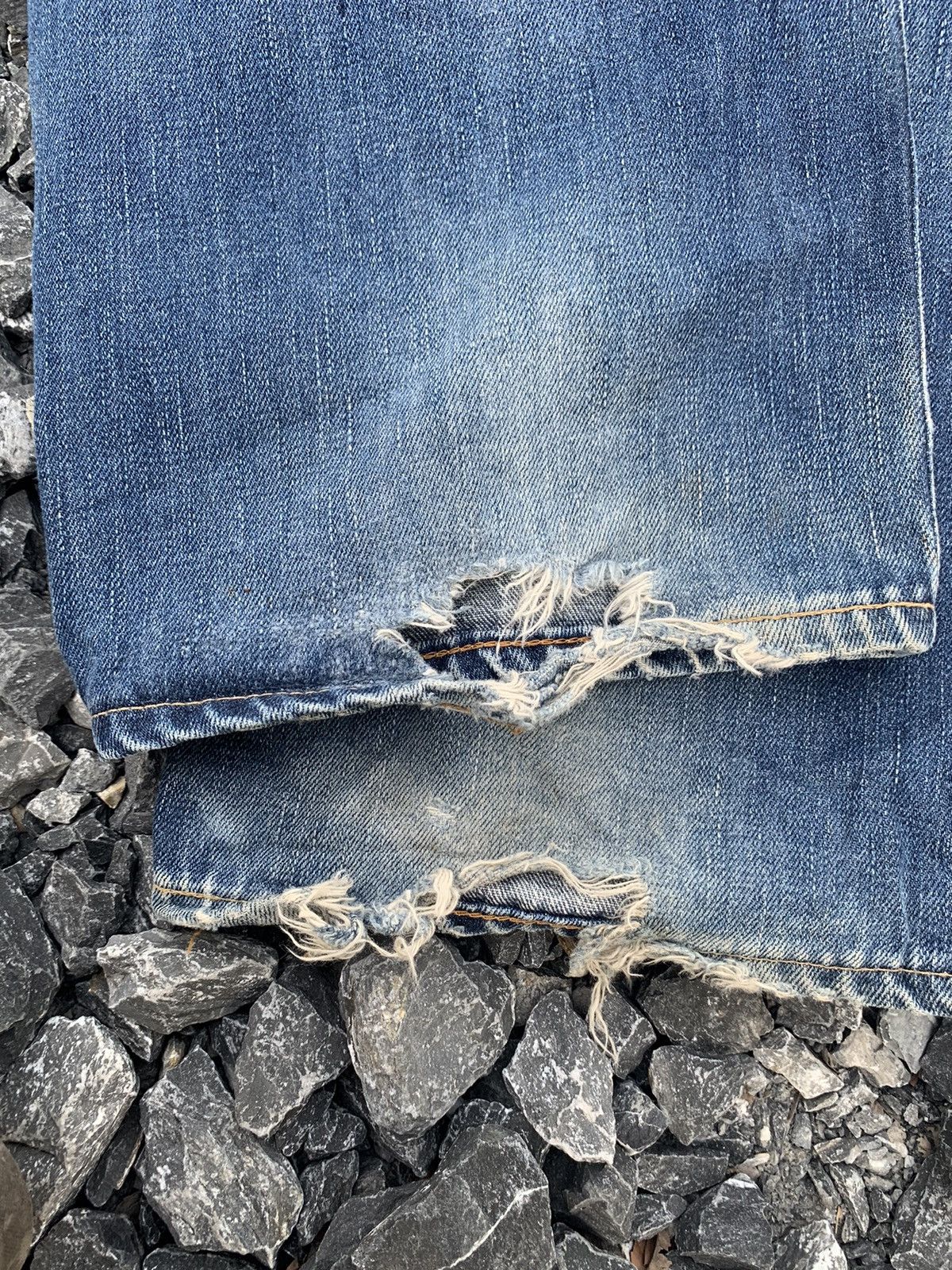 Kapital VINTAGE EDWIN 505X SELVEDGE JAPANESE DISTRESSED DENIM Size US 31 - 23 Thumbnail