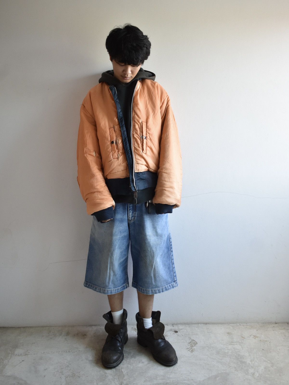 Schott Vintage Schott Flight Bomber Distressed Jacket Size US XL / EU 56 / 4 - 4 Thumbnail