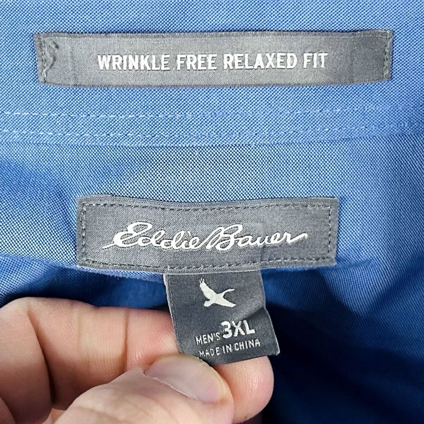 Eddie Bauer Eddie Bauer 3XL Wrinkle Free Relaxed Fit Shirt Blue 100% Cotton Button Down Size US XXL / EU 58 / 5 - 3 Thumbnail