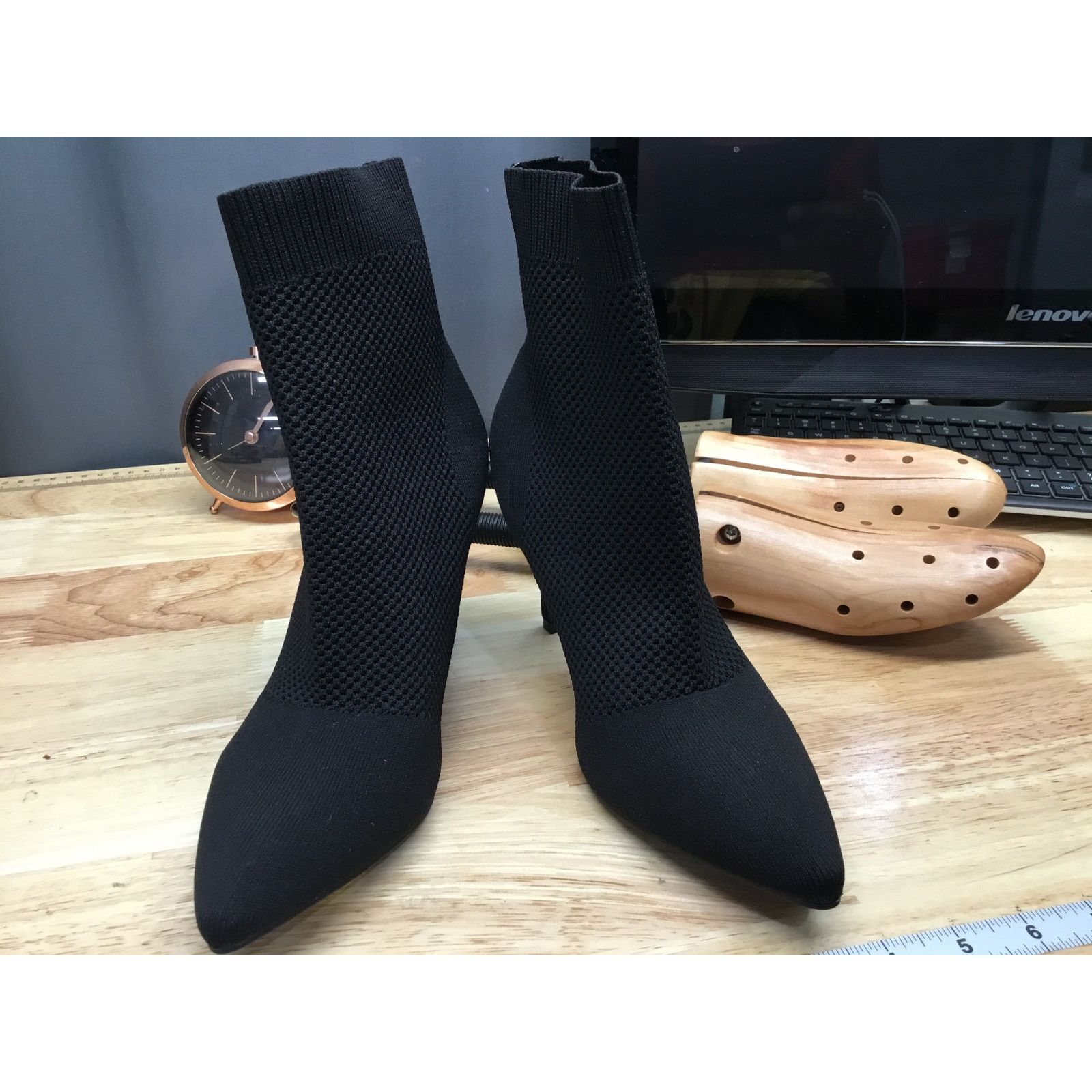 Other Mia McKinley Black Knit Pointed Toe Women 6.5 Ankle Booties Size US 6.5 / IT 36.5 - 1 Thumbnail