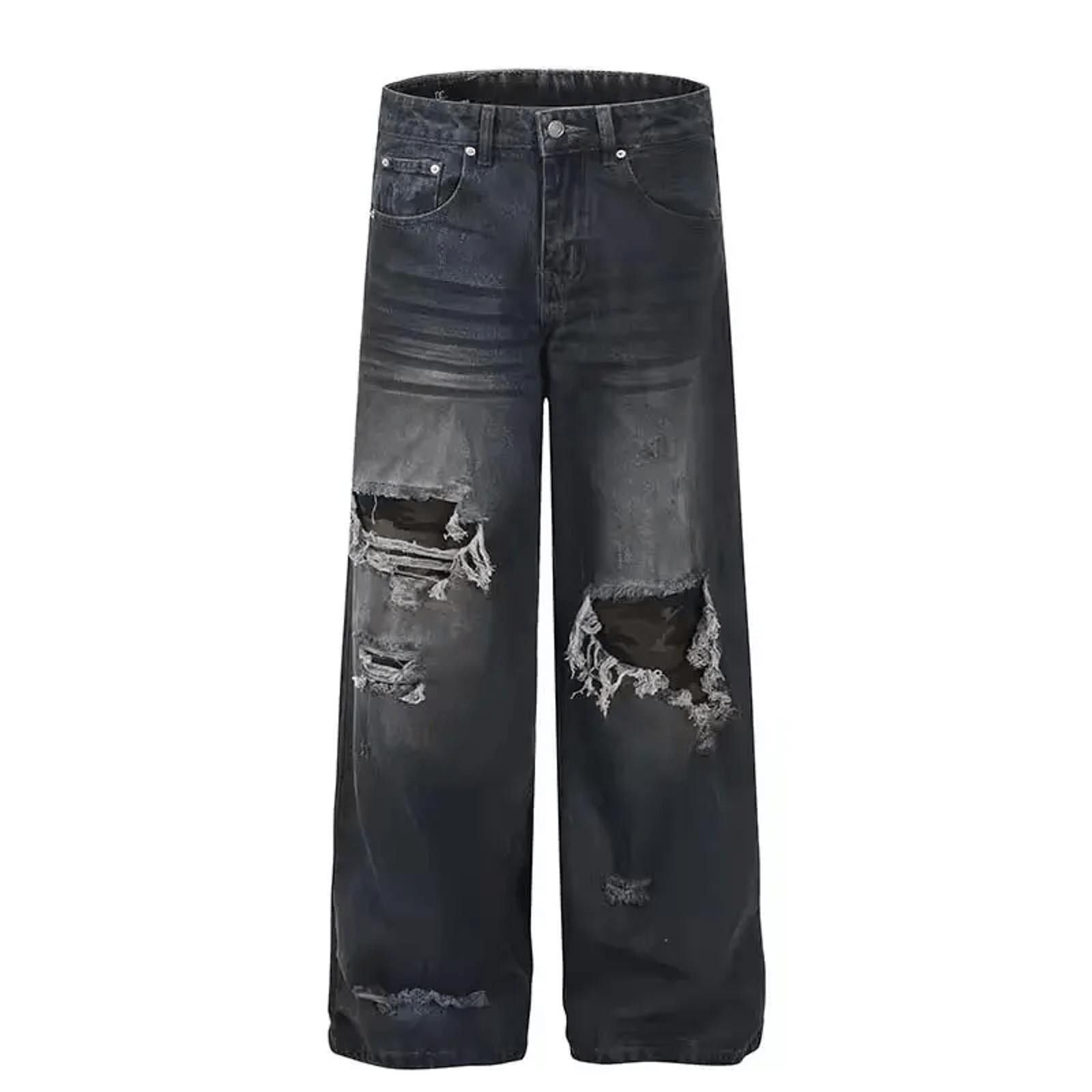 Other Camo Patch Hole Wide Leg Jeans Size US 32 / EU 48 - 4 Thumbnail