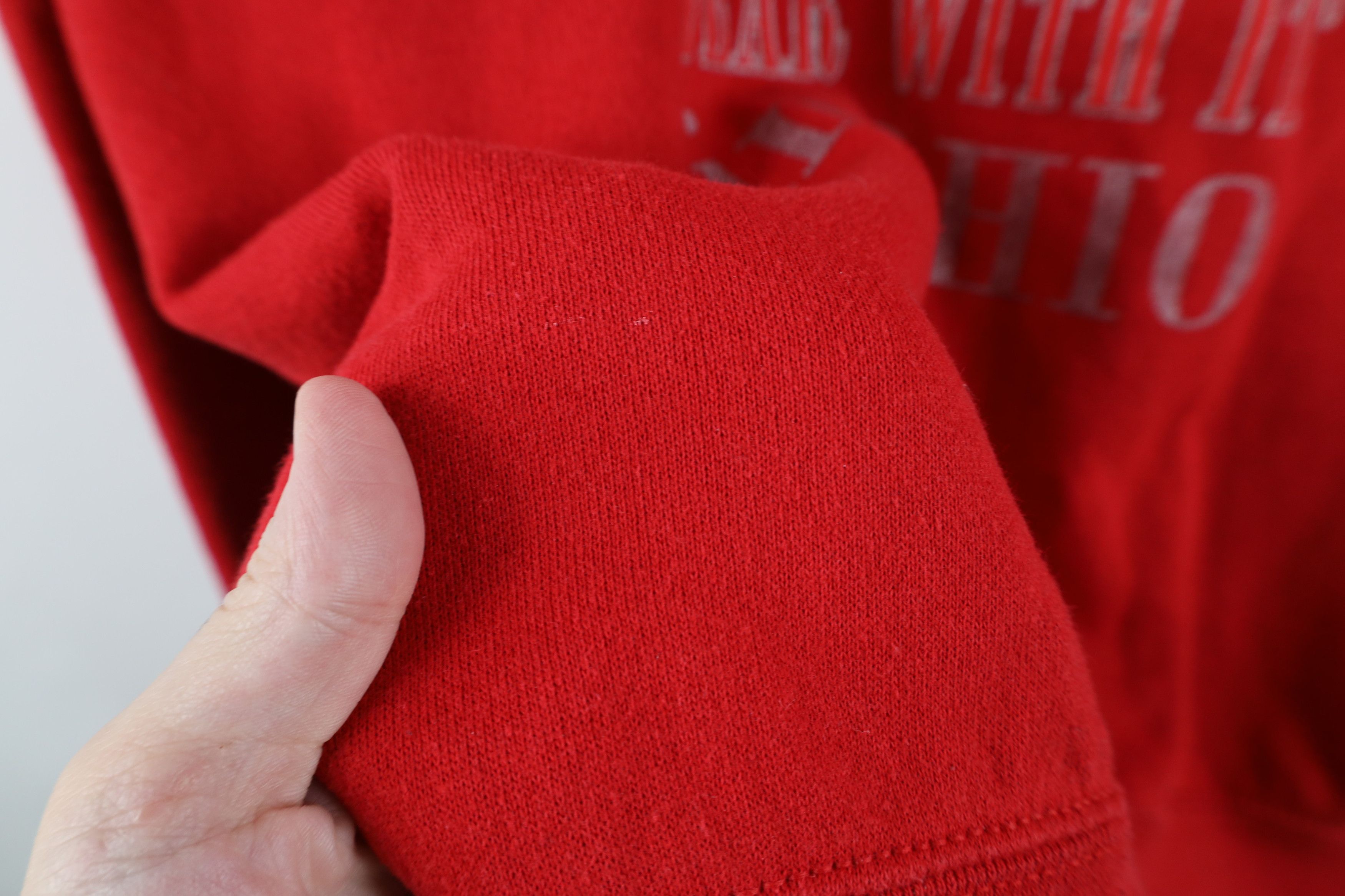 Vintage Vintage 90s Streetwear Christmas Ohio Sweatshirt USA Red Size L / US 10 / IT 46 - 6 Thumbnail