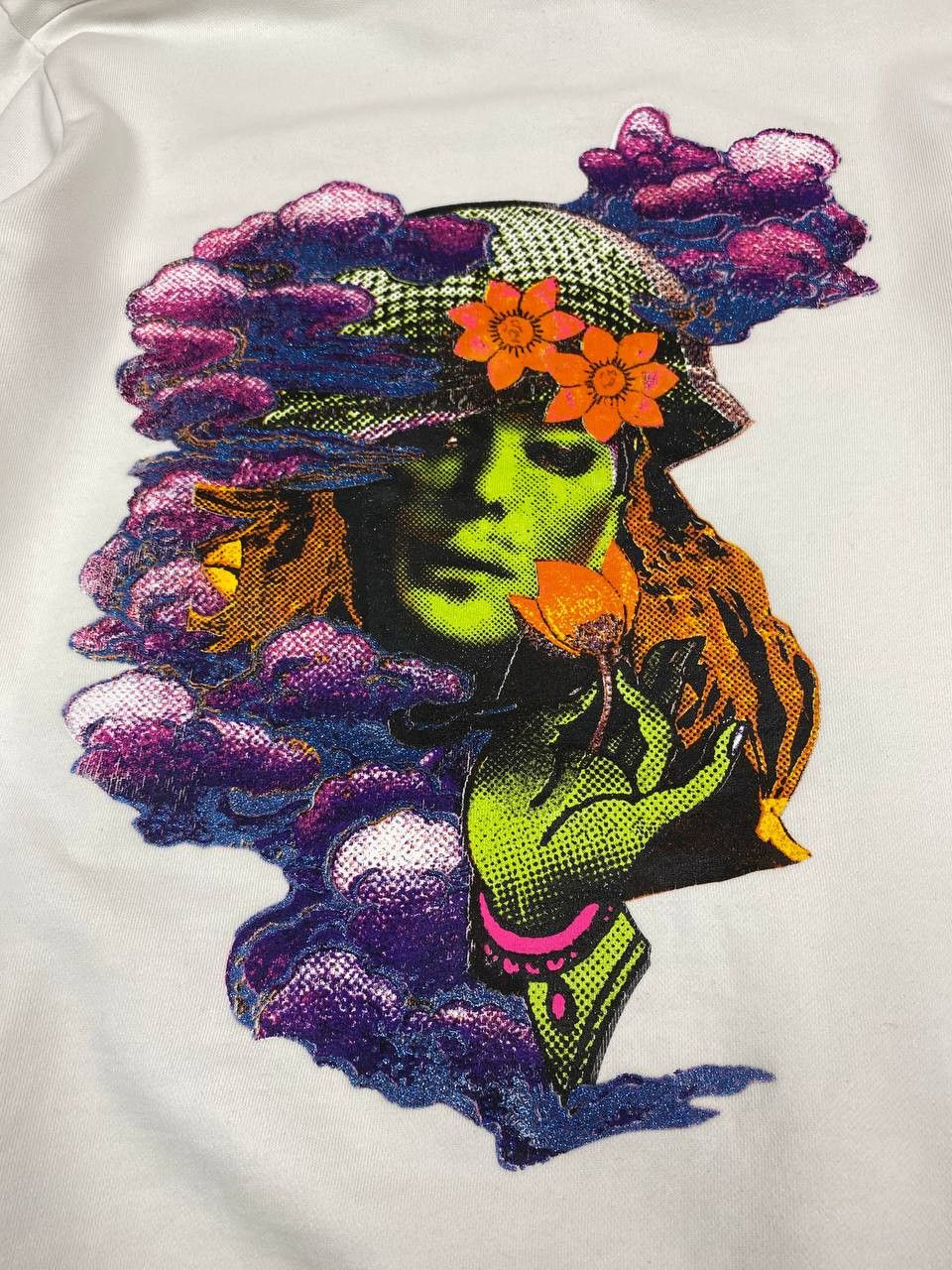 John Galliano Rare John Galliano White Graphic Print Hoodie Made in Italy Size US M / EU 48-50 / 2 - 6 Thumbnail