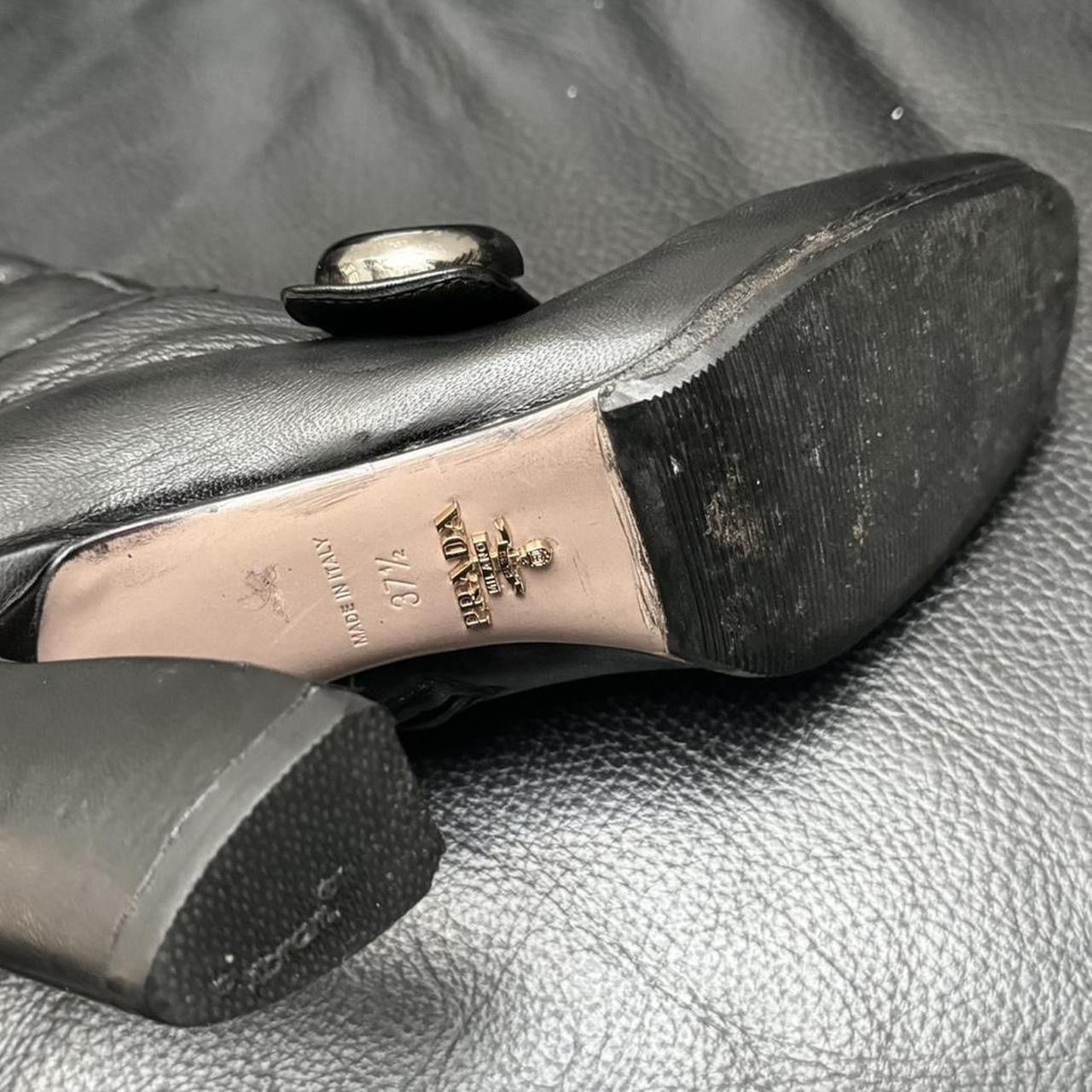 Prada Prada archive leather boots asymmetric heel button detail. Size US 7.5 / IT 37.5 - 5 Thumbnail