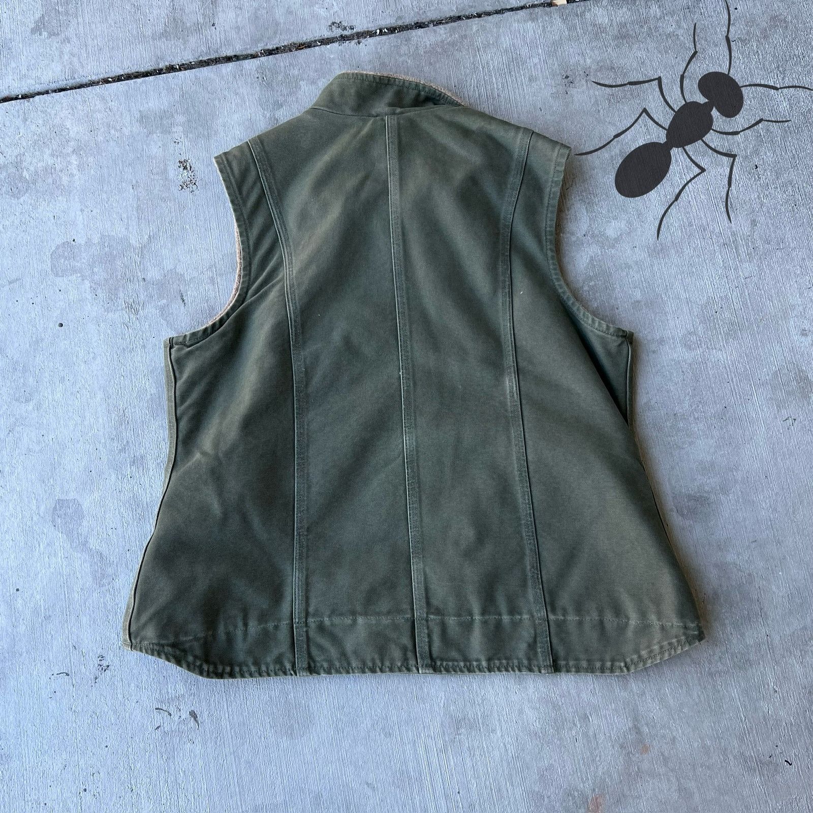 Carhartt × Vintage Carhartt WOMENS V001 LOV green work wear vest Size US XL / EU 56 / 4 - 3 Thumbnail