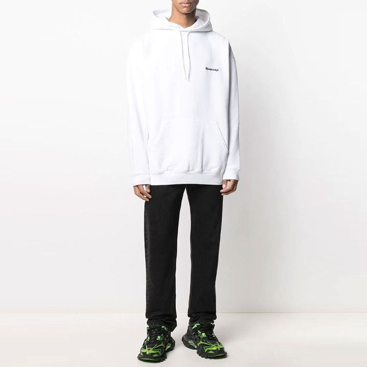 Balenciaga o1w1db10425 BB Crop Hoodie in White Size US XS / EU 42 / 0 - 1 Thumbnail