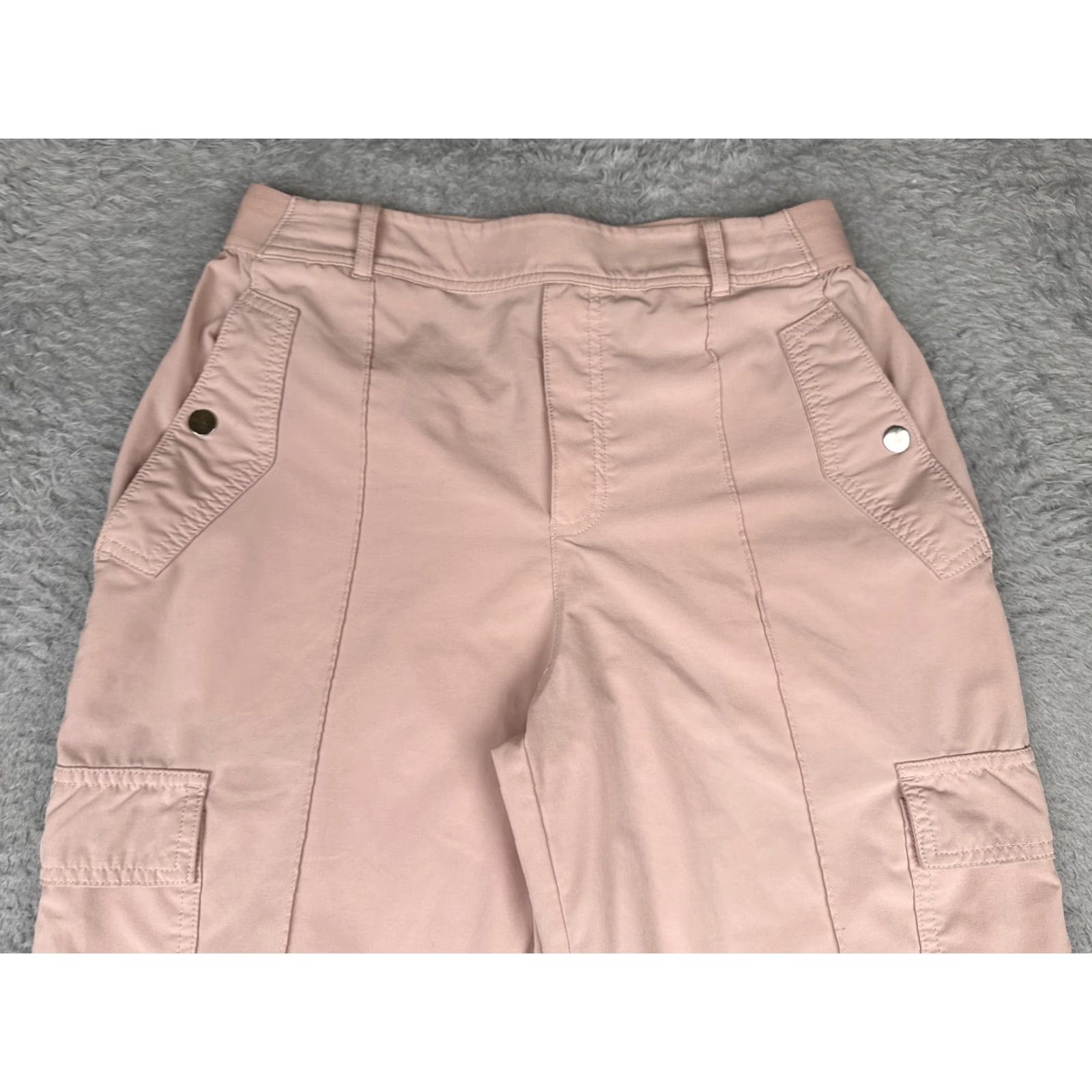 Athleta Athleta Pants Womens 8 Pink Khakis Cargo Pockets Elastic Waist Hiking Walking Size 30" / US 8 / IT 44 - 4 Thumbnail