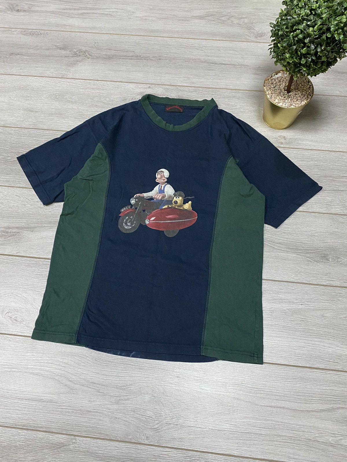 Cartoon Network Wallace Gromit double color moto t-shirt Size US L / EU 52-54 / 3 - 5 Thumbnail