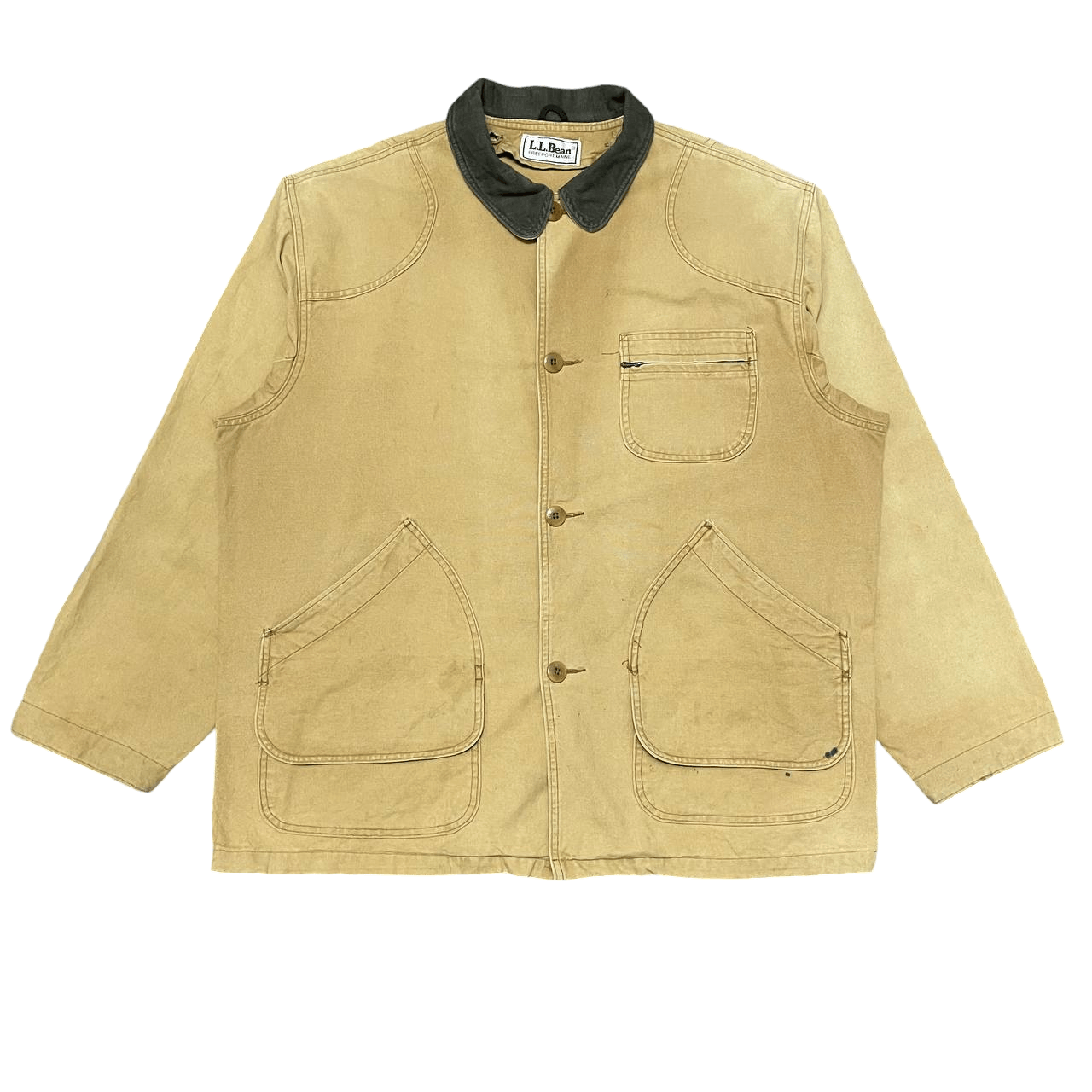 L.L. Bean Vintage 80's L.L. Bean Chore Hunting Jacket Corduroy Collar Size US XL / EU 56 / 4 - 1 Thumbnail
