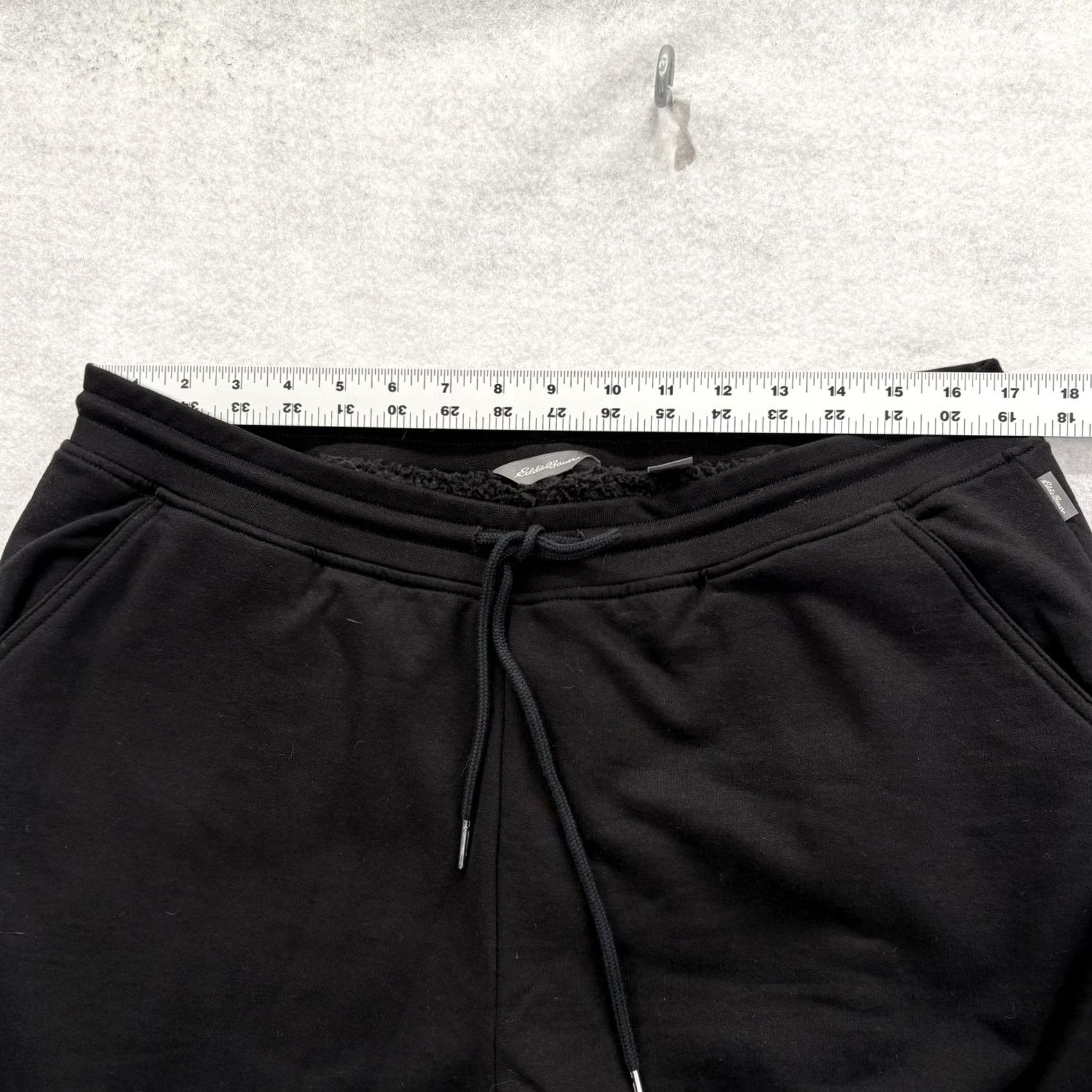 Eddie Bauer Eddie Bauer Fleece Lined Joggers Womens Large Black Drawstring Workwear Hiking Pants Size 36" / US 14 / IT 50 - 5 Thumbnail