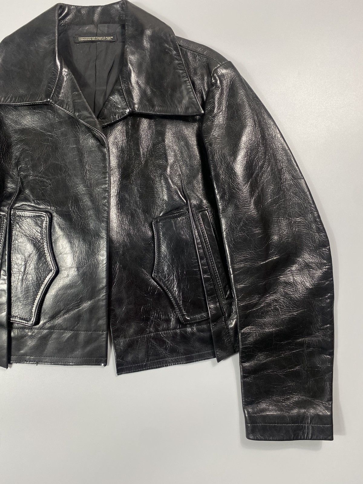 Yohji Yamamoto AW 2007- Yohji Yamamoto- Museum/Exhibit Piece Leather Jacket Size S / US 4 / IT 40 - 10 Thumbnail