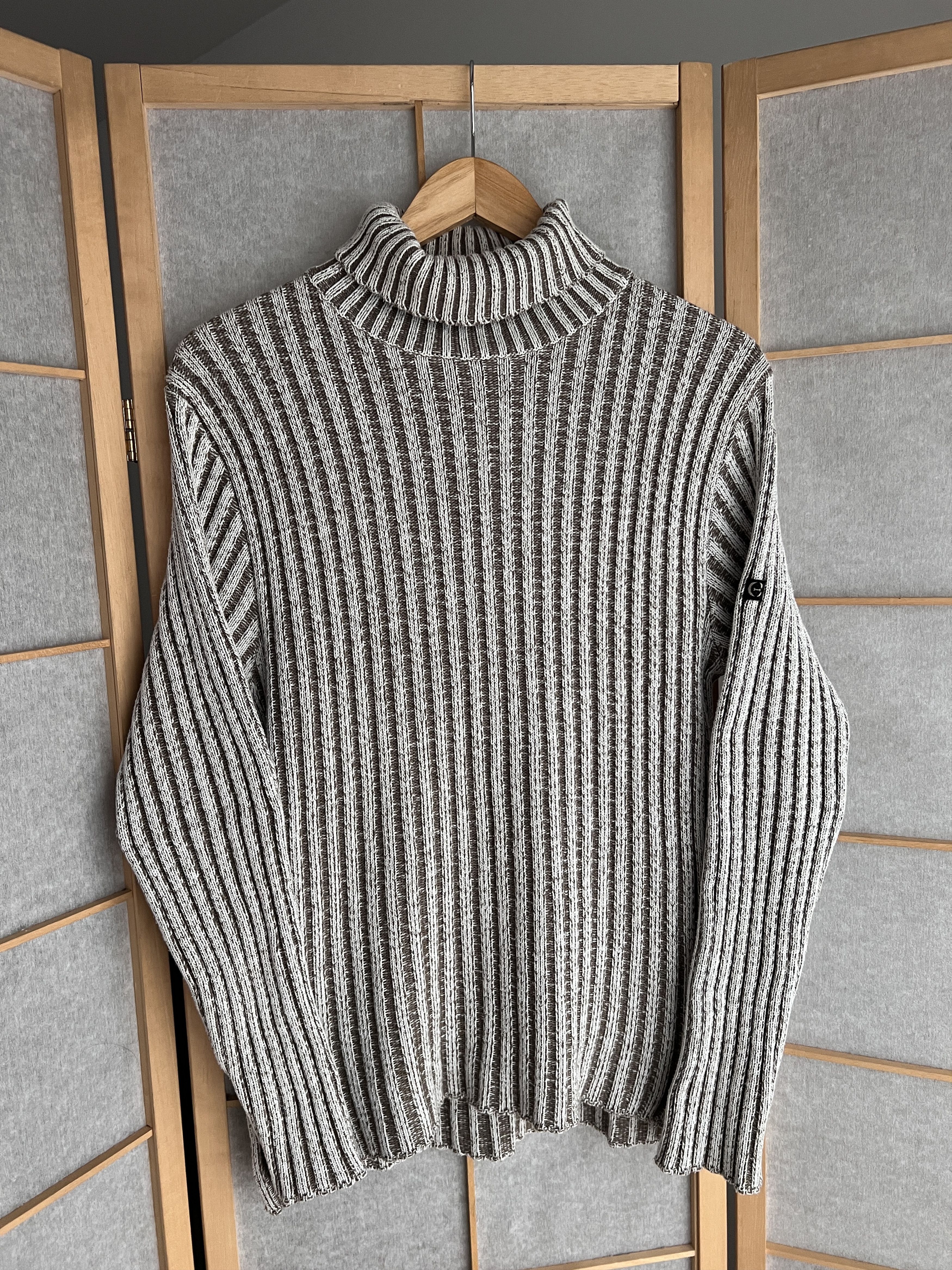 Diesel VTG 90s y2k opium japanese ribbed knit turtleneck sweater Size US M / EU 48-50 / 2 - 1 Thumbnail