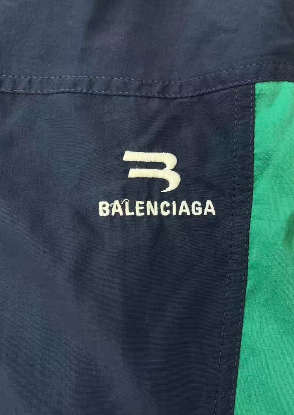 Balenciaga Balenciaga Sportyb Embroidered Color-Block Blue and Green Size US S / EU 44-46 / 1 - 7 Thumbnail