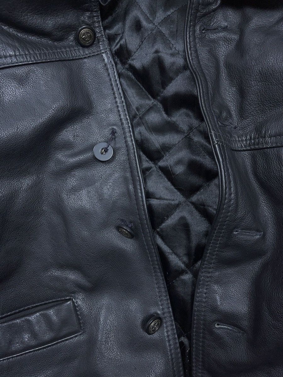 Genuine Leather × Japanese Brand × Vintage ➕ vintage y2k heavy leather short coat parka jacket Size US M / EU 48-50 / 2 - 6 Thumbnail