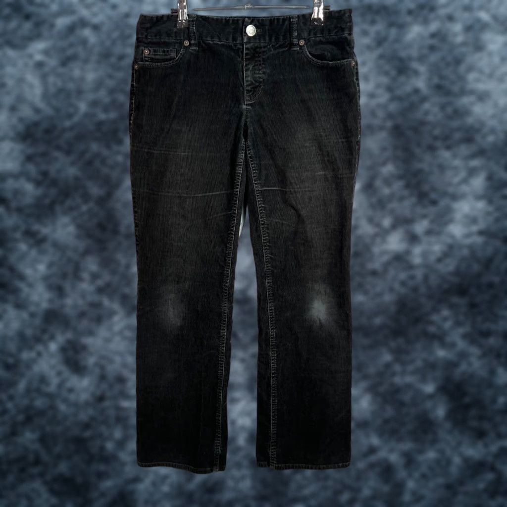 J.Crew J.CREW Womens Pants 6S Black Corduroy Straight Leg Favorite Fit Size 28" / US 6 / IT 42 - 1 Thumbnail