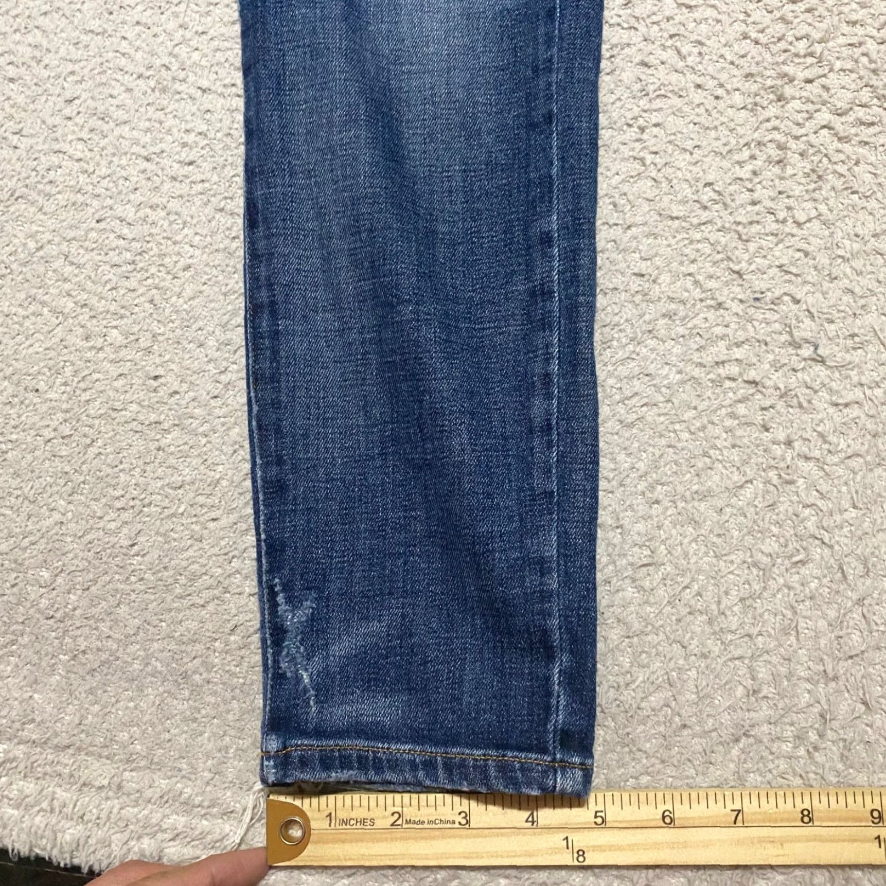 Agolde AGOLDE Jeans 5-Pocket Dark Wash Mid Rise Cropped Distressed blue denim Womens 28 size Size 28" / US 6 / IT 42 - 5 Thumbnail