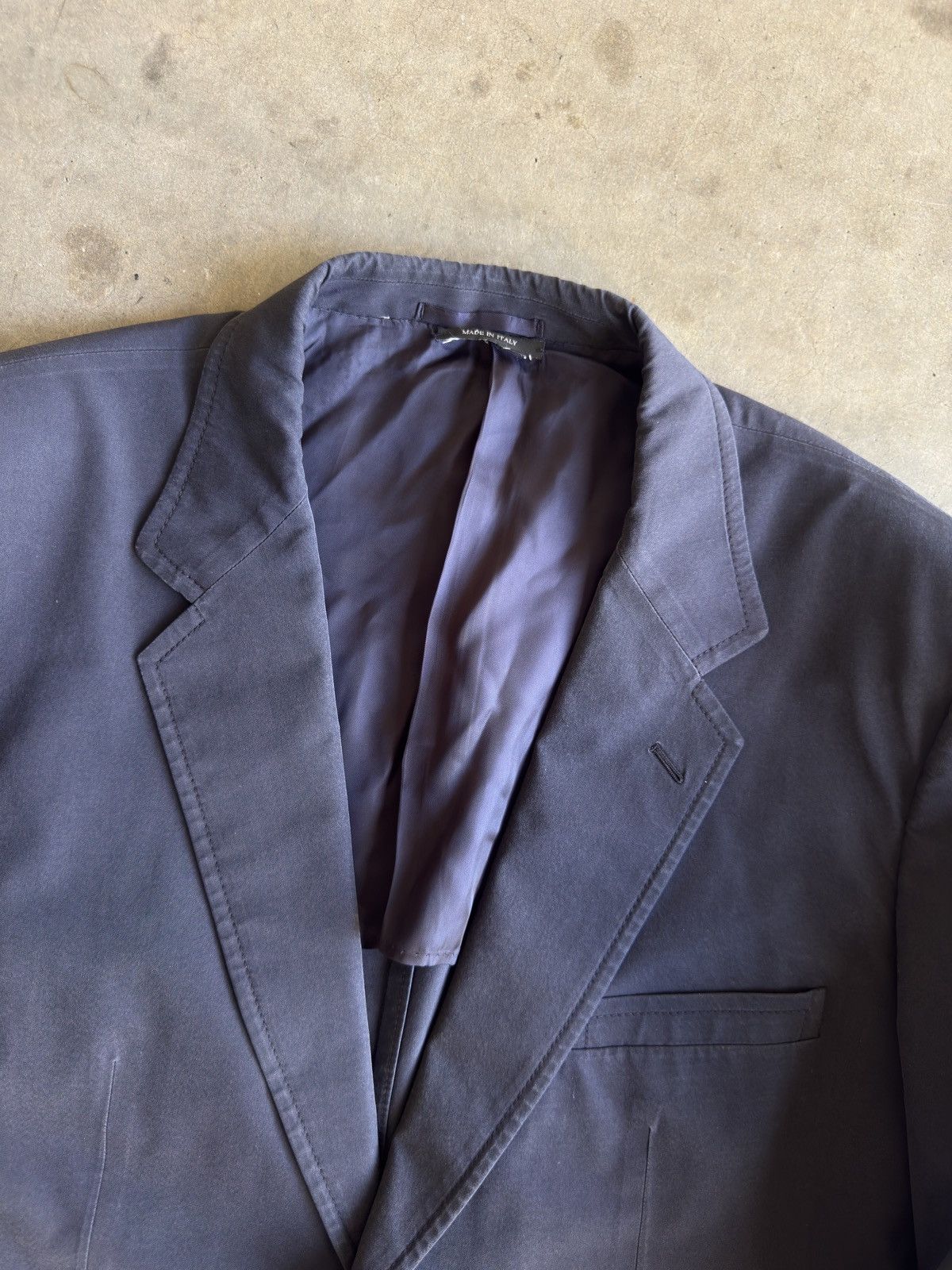 Prada PRADA Made in Italy Cotton Blend Patch Pocket Jacket Size 46R - 2 Thumbnail
