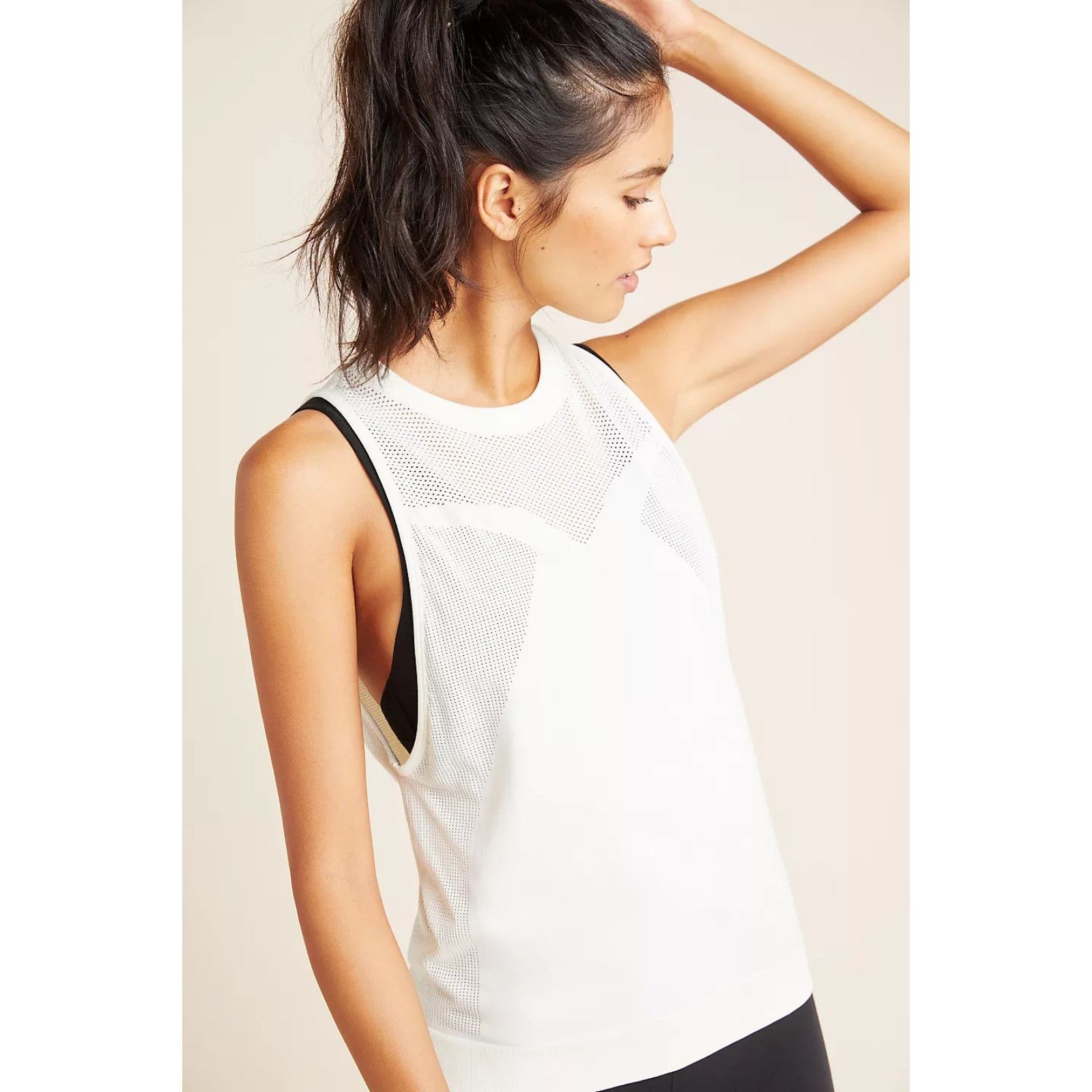 Varley Varley Ogden Mesh Laser Cut Activewear Tank Top sz S Size S / US 4 / IT 40 - 8 Thumbnail
