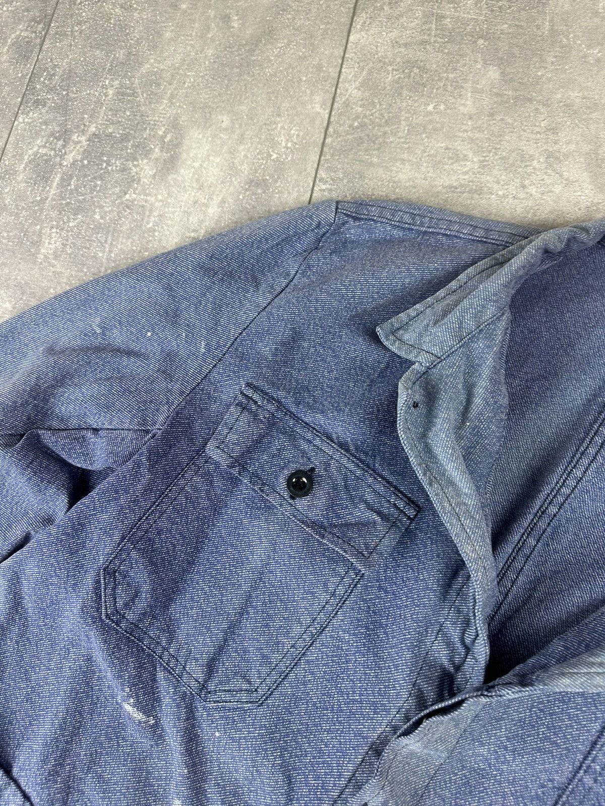 Le Laboureur Vintage Retro 70S Fischer Pecheur WorkWear Chore Jacket Size US L / EU 52-54 / 3 - 12 Thumbnail