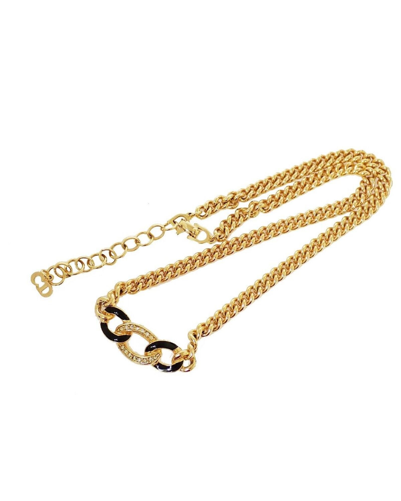 image of Dior Gold Plated Charm Necklace, Women's
