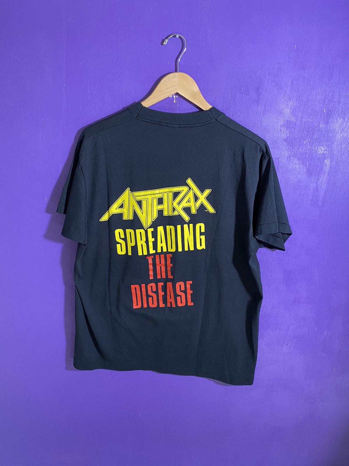 Band Tees × Vintage Vintage 1988 Anthrax spreading the disease tour tee Size US L / EU 52-54 / 3 - 2 Thumbnail