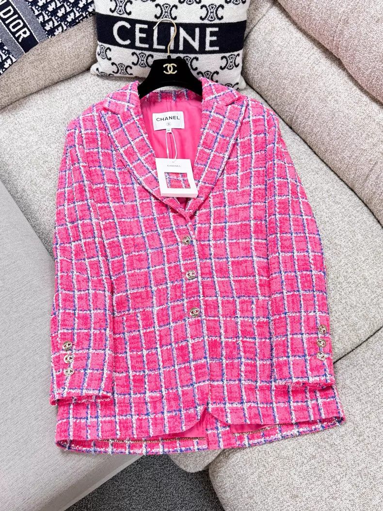Chanel Chanel Pin blue and white plaid double C diamond buckle la Size XXS / US 00 / IT 34 - 2 Thumbnail